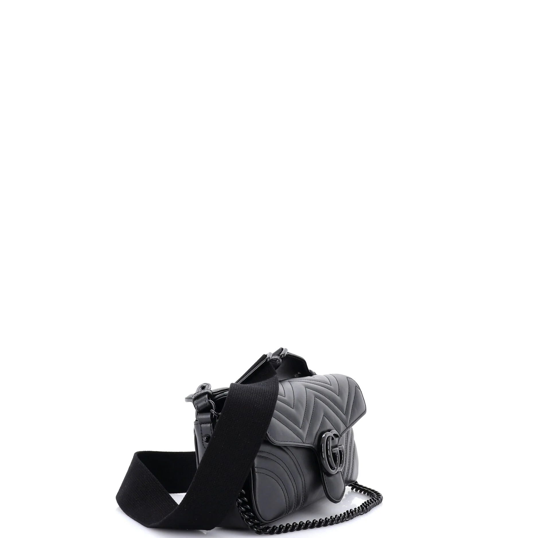 GG Marmont Monochrome Flap Bag Matelasse Leather Medium - Image 2