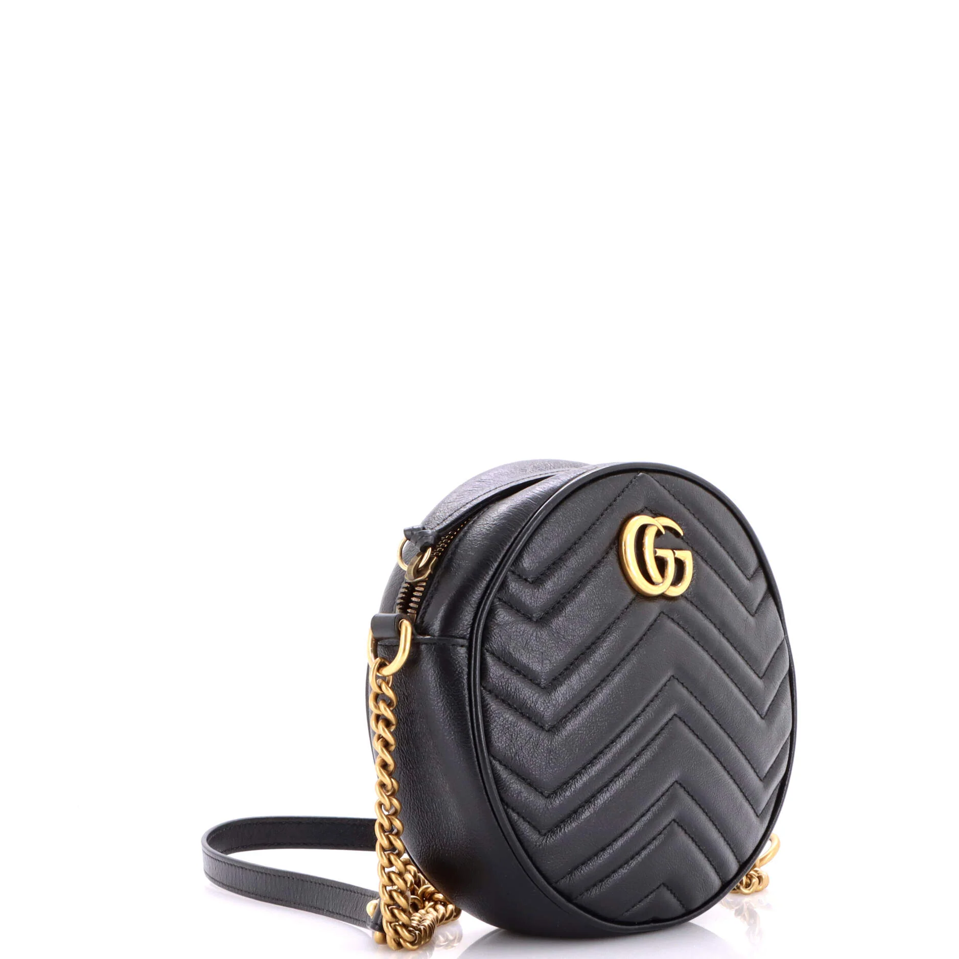 GG Marmont Round Shoulder Bag Matelasse Leather Mini - Image 2