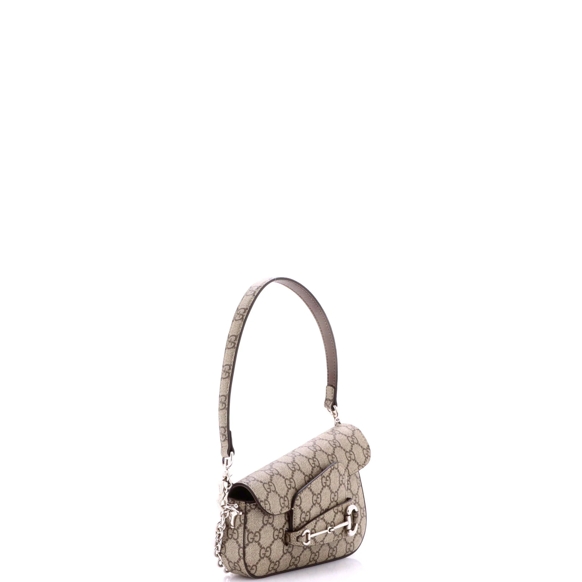Horsebit 1955 Asymmetric Shoulder Bag GG Coated Canvas Mini - Image 2
