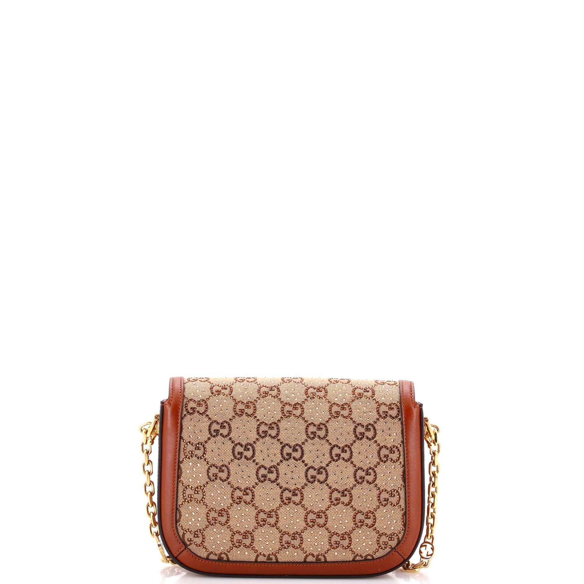 Horsebit 1955 Shoulder Bag Crystal Embellished GG Canvas Mini - Image 3