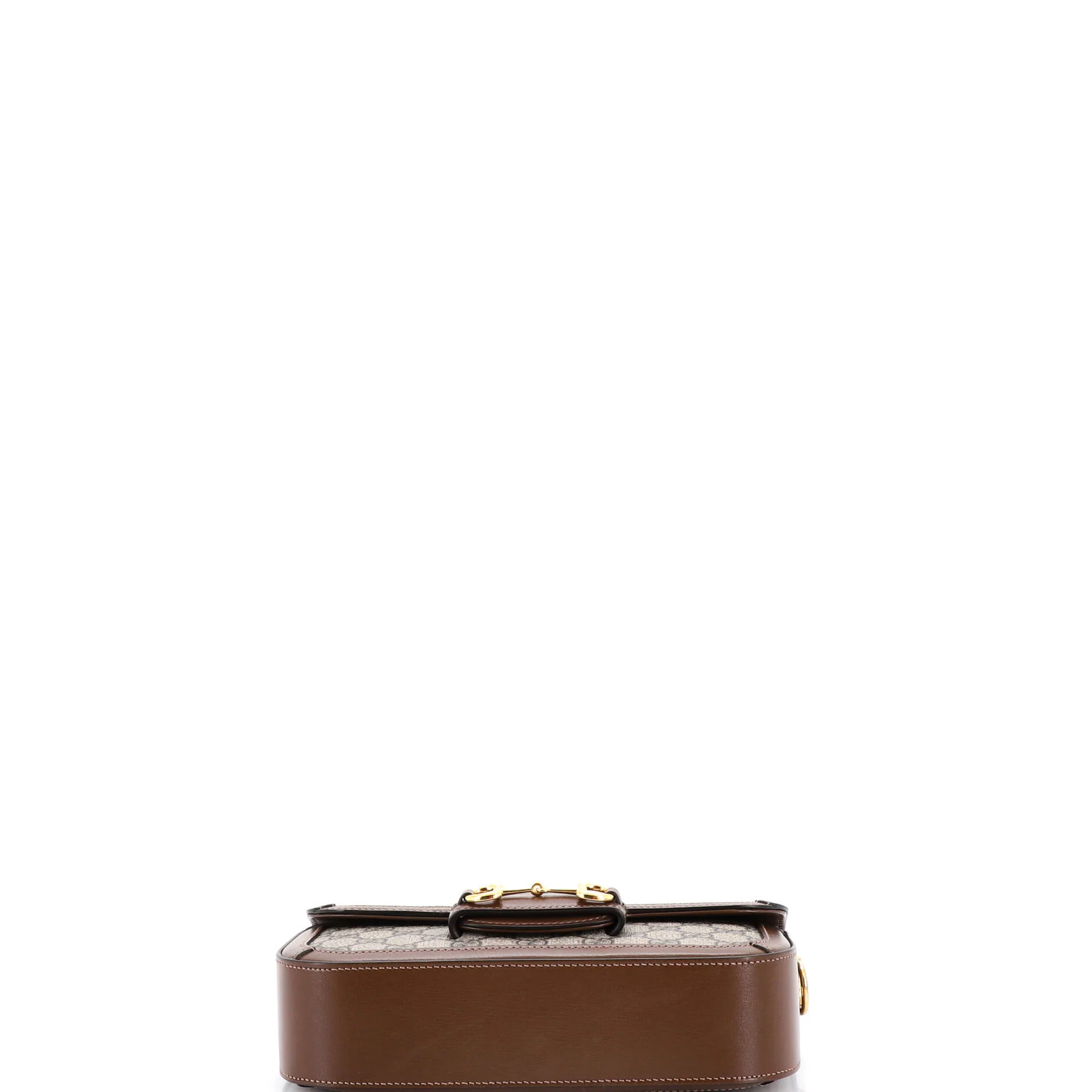 Horsebit 1955 Shoulder Bag GG Coated Canvas with Leather East West - Image 4