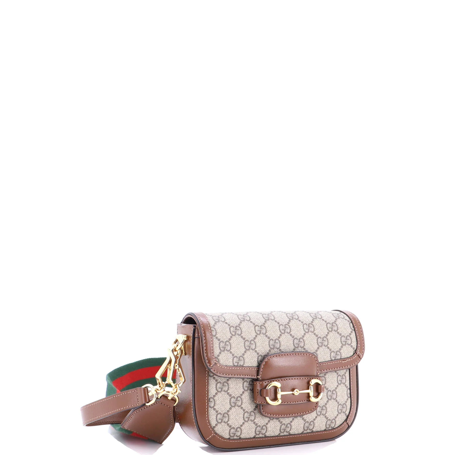 Horsebit 1955 Shoulder Bag GG Coated Canvas with Leather Mini - Image 2