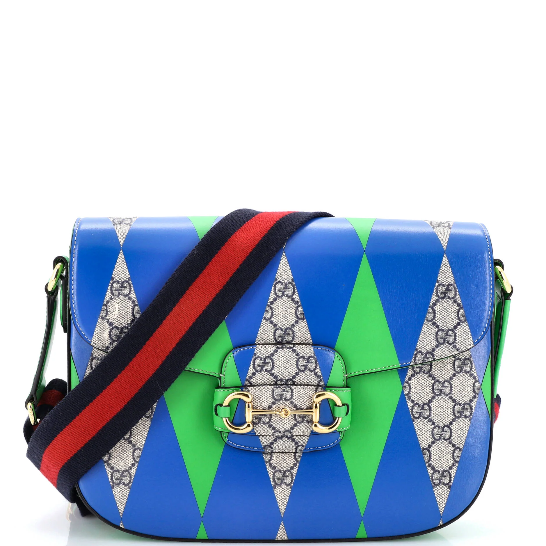 Horsebit 1955 Shoulder Bag Printed GG Coated Canvas Large