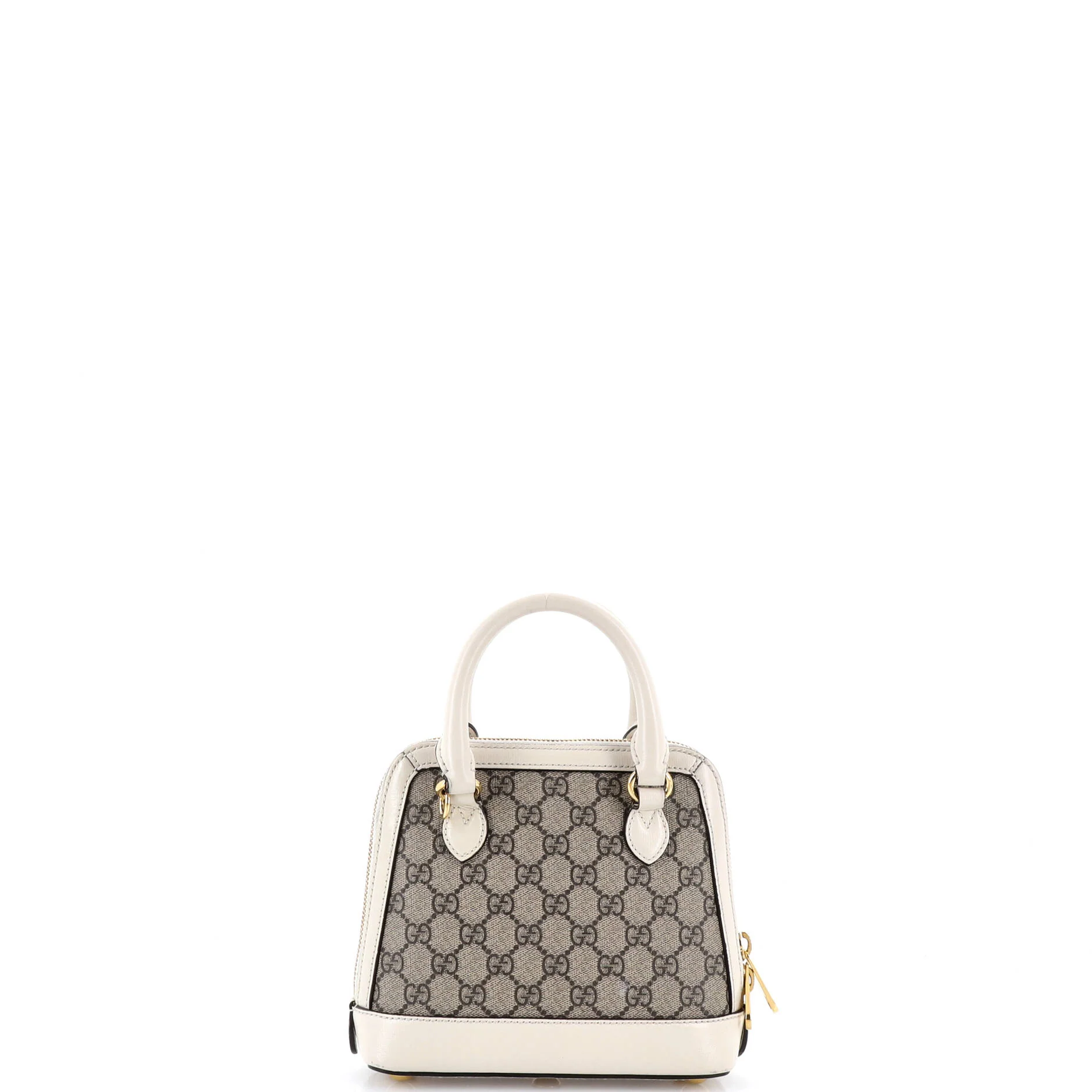 Horsebit 1955 Top Handle Bag GG Coated Canvas with Leather Mini - Image 3