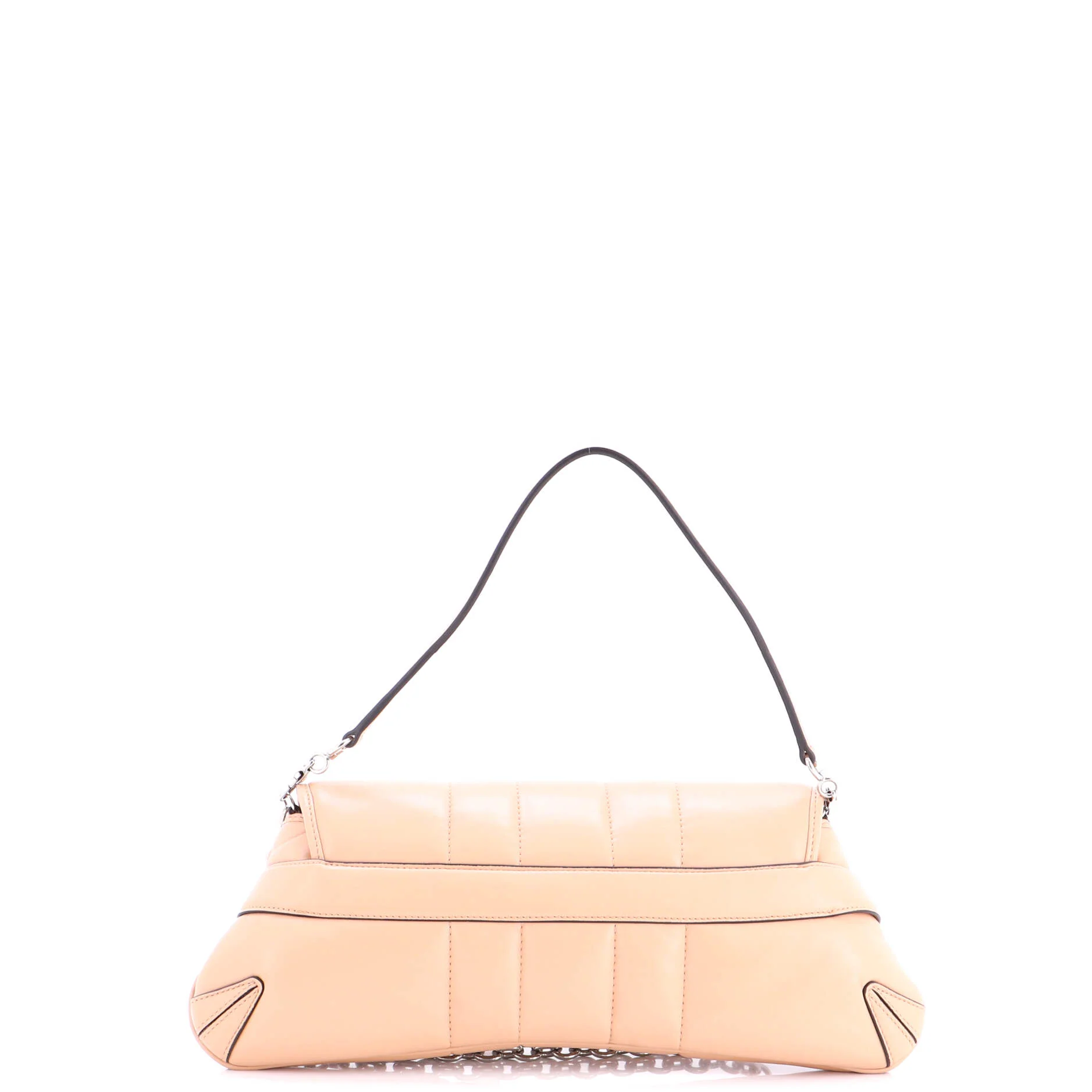 Horsebit Chain Shoulder Bag Vertical Quilted Leather Medium - Image 3