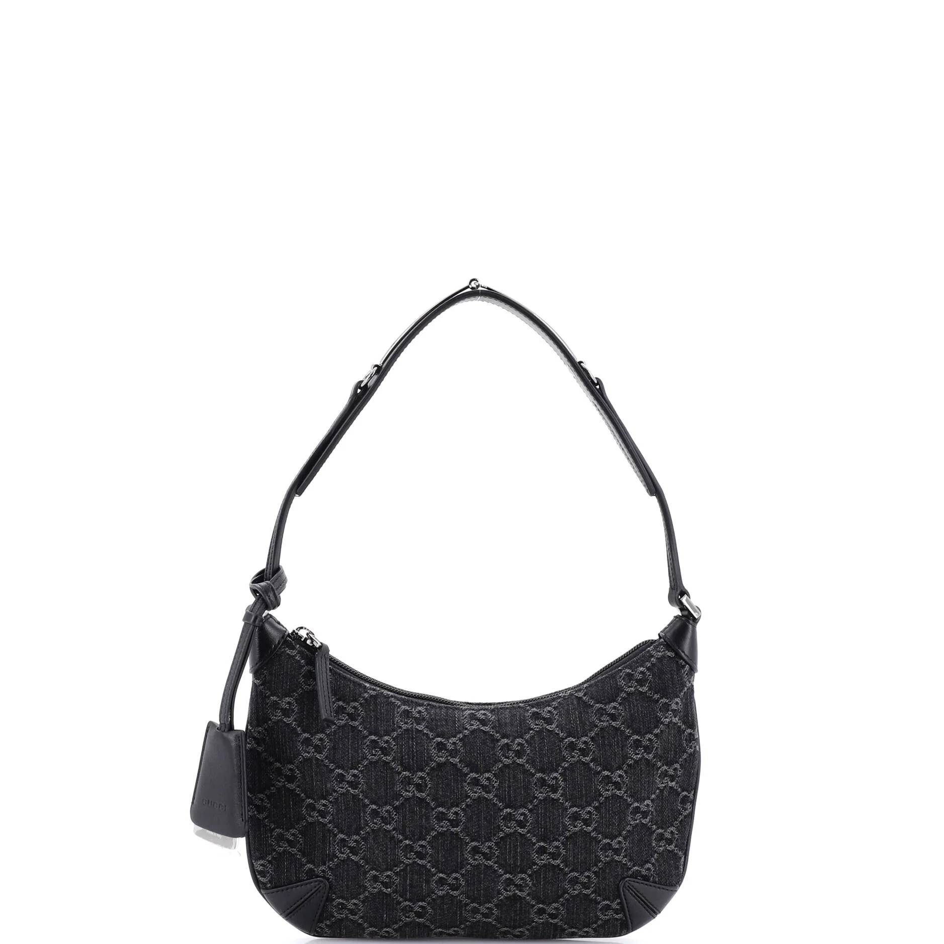 Horsebit Slim Shoulder Bag GG Denim with Leather Small