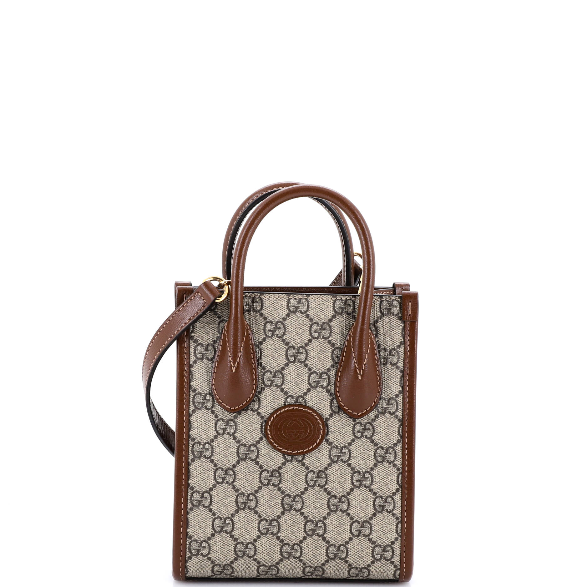 Interlocking G Patch Tote GG Coated Canvas Mini