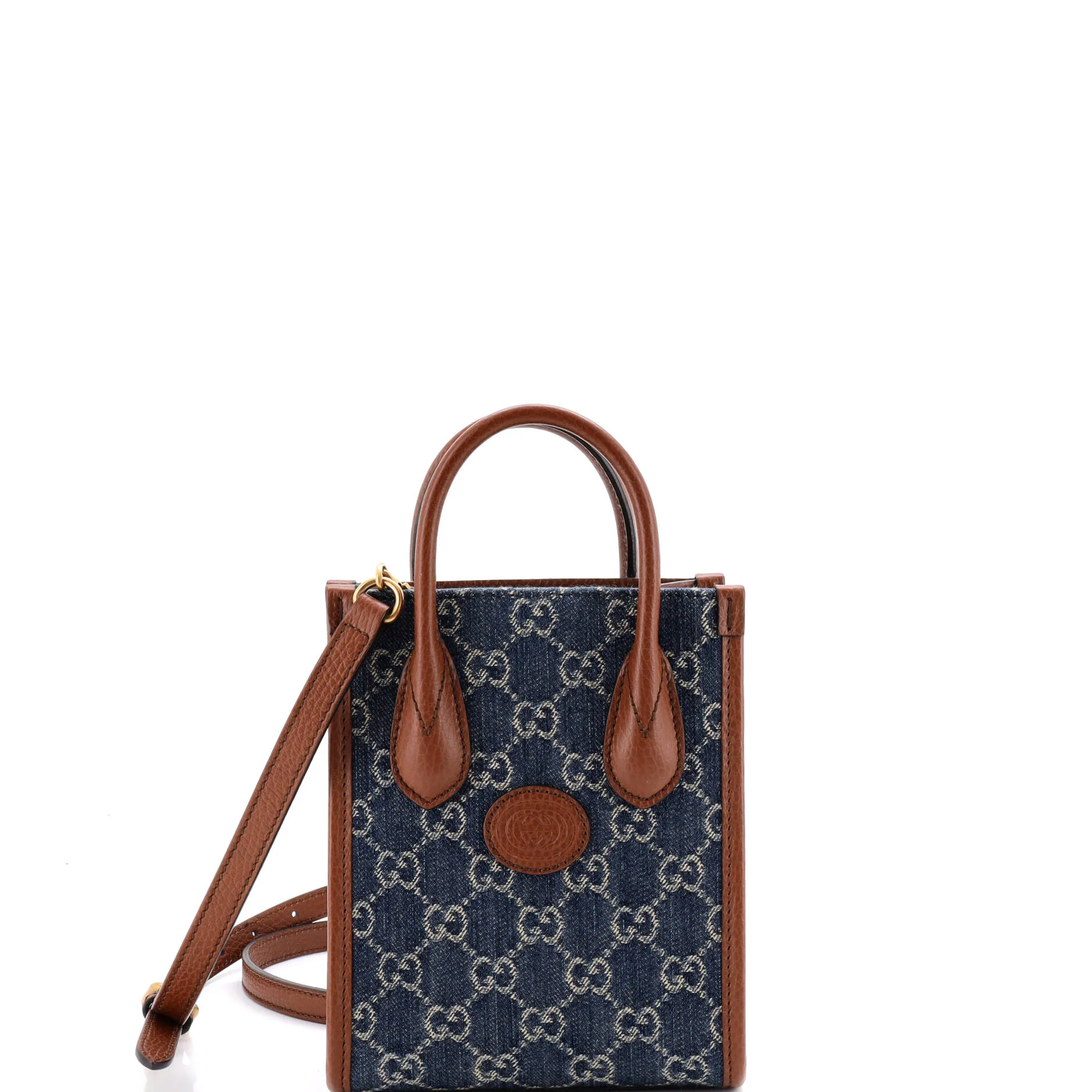 Interlocking G Patch Tote GG Denim Mini