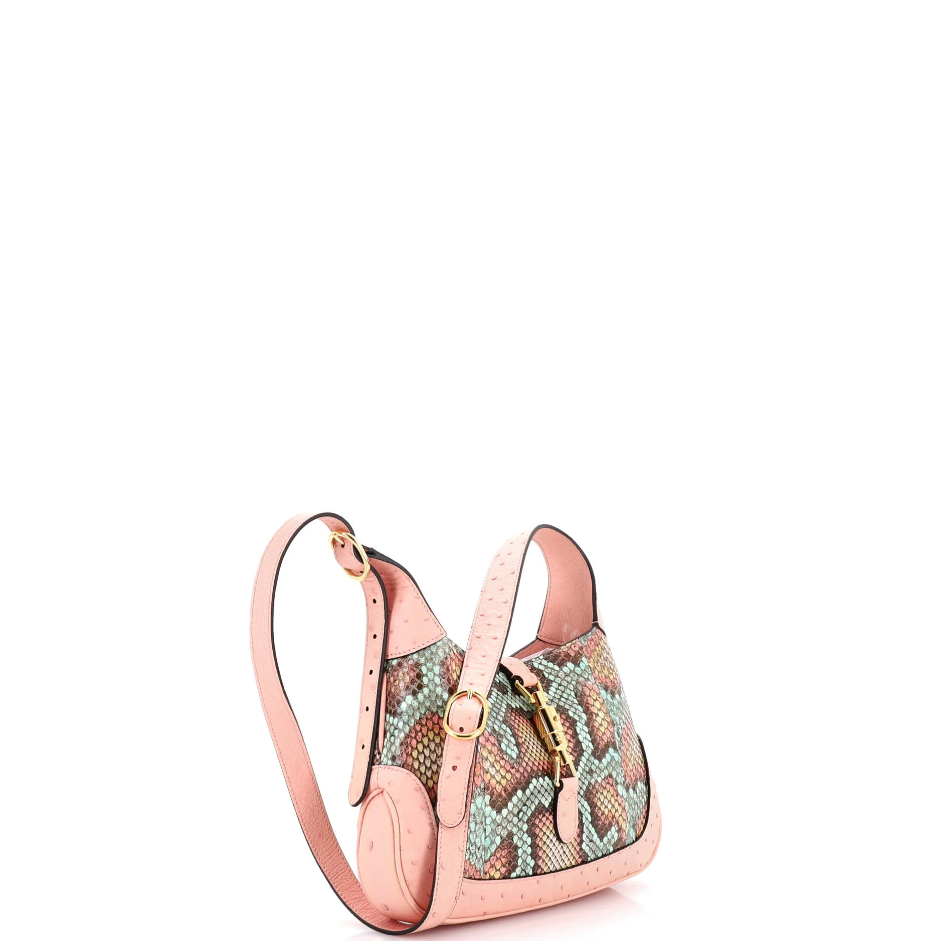 Jackie 1961 Hobo Snakeskin with Ostrich Small - Image 2