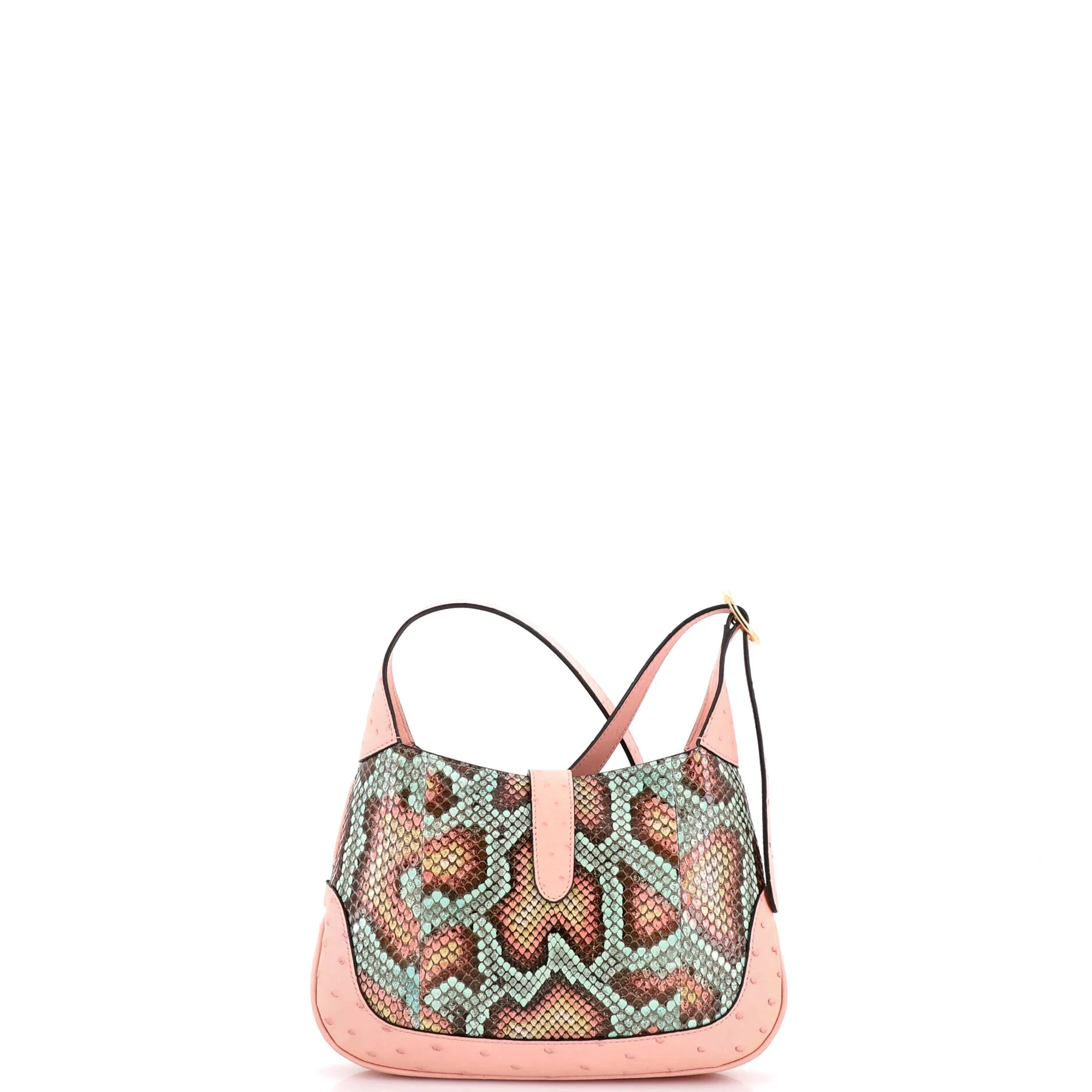Jackie 1961 Hobo Snakeskin with Ostrich Small - Image 3