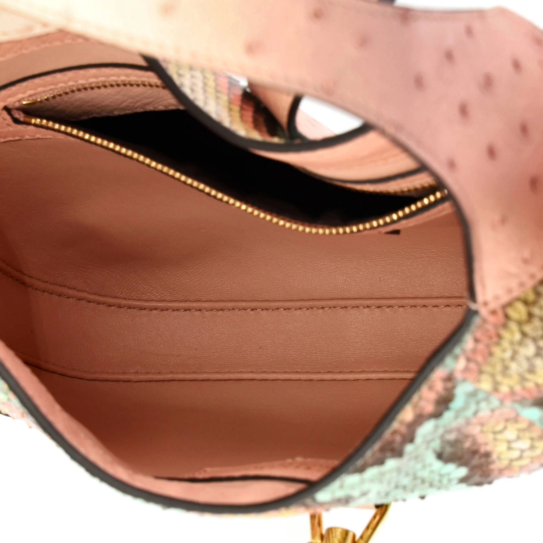 Jackie 1961 Hobo Snakeskin with Ostrich Small - Image 5