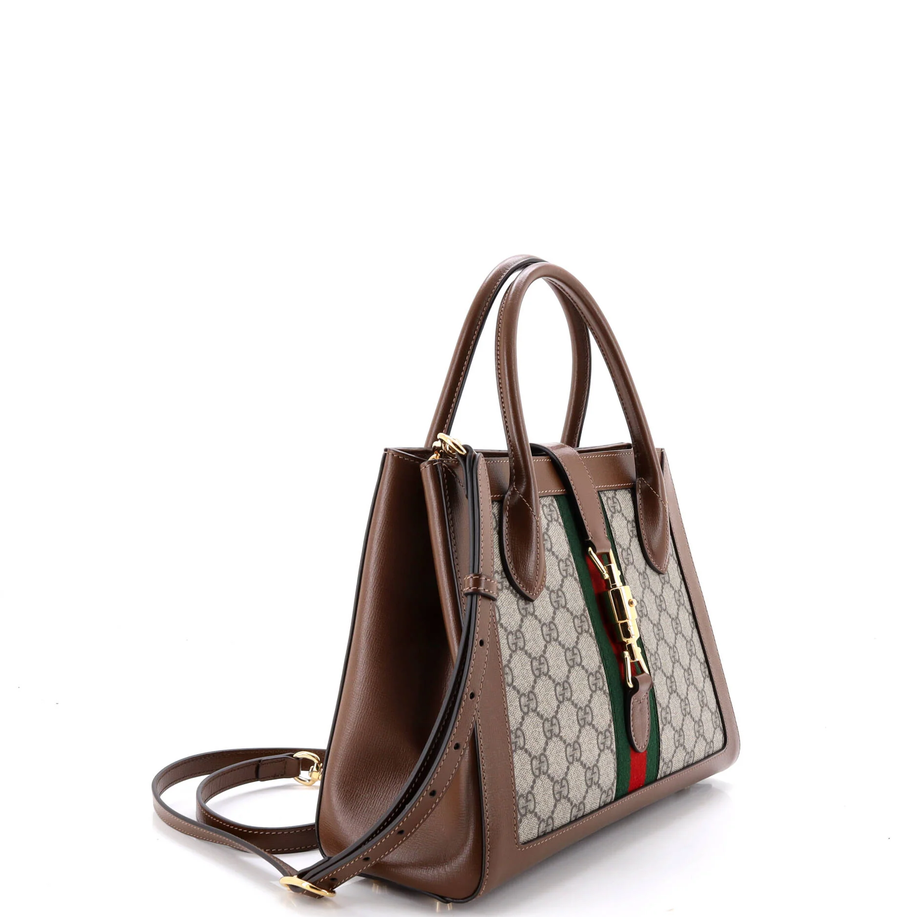 Jackie 1961 Web Tote GG Canvas and Leather Medium - Image 2