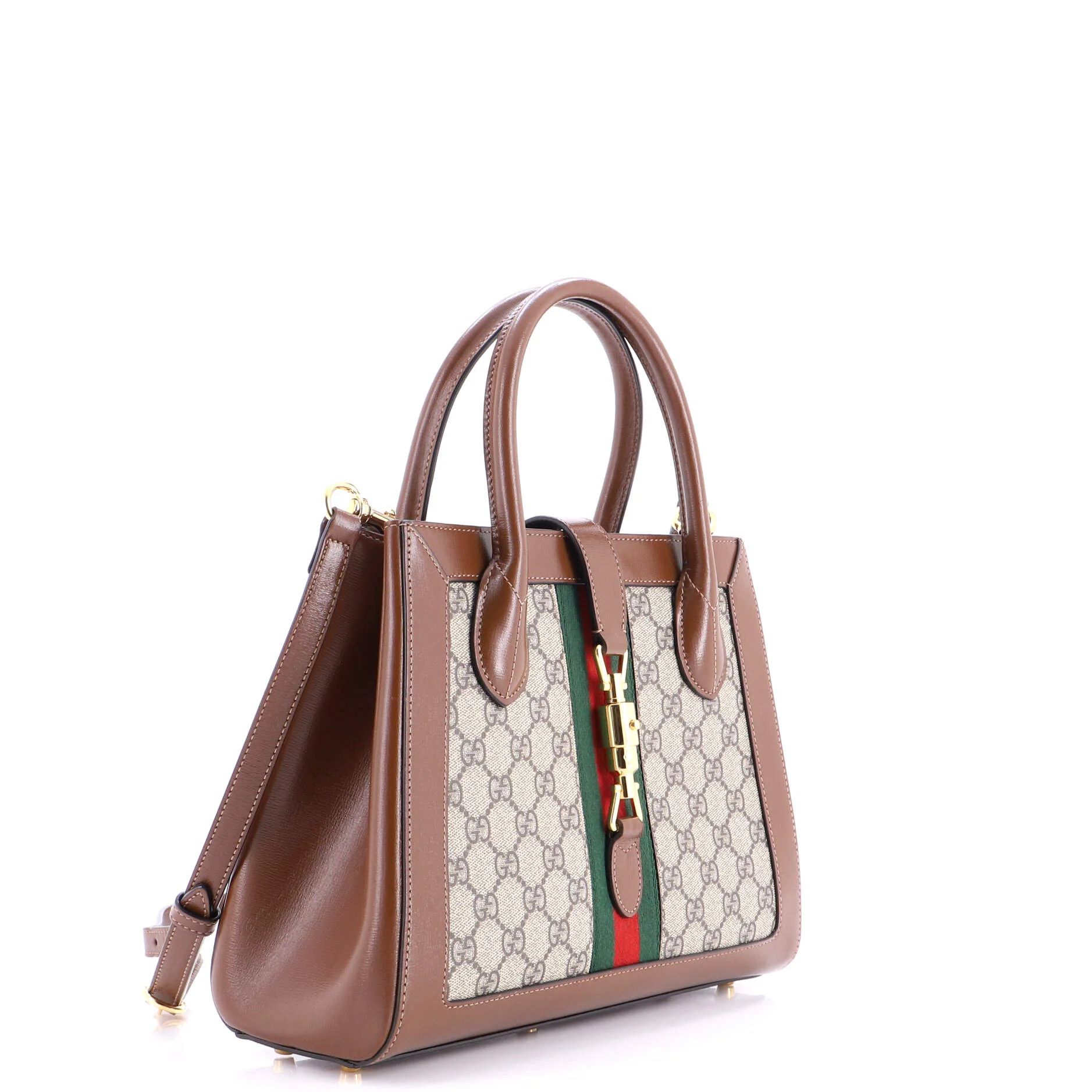Jackie 1961 Web Tote GG Canvas and Leather Medium - Image 2