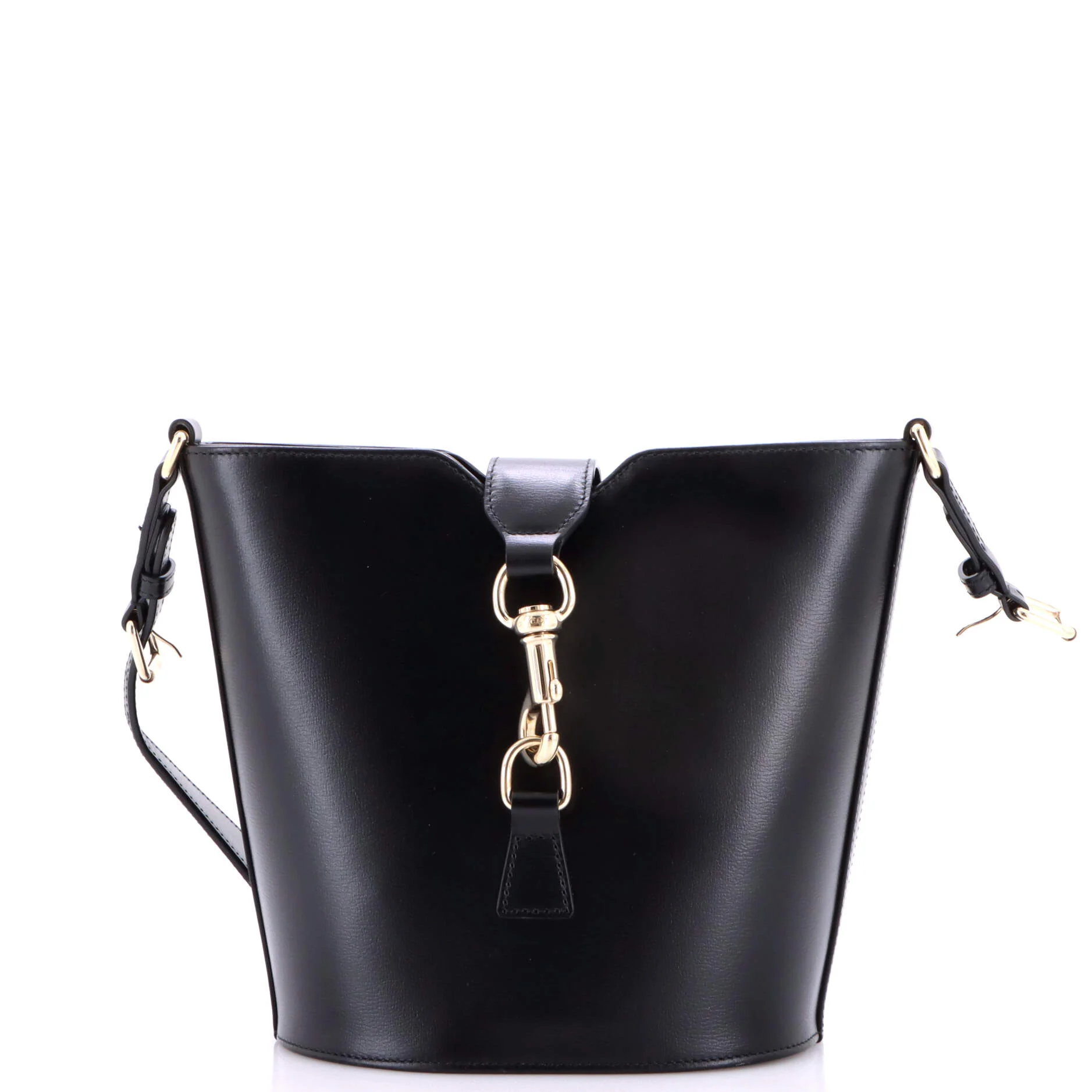 Jackie Web Bucket Bag Leather