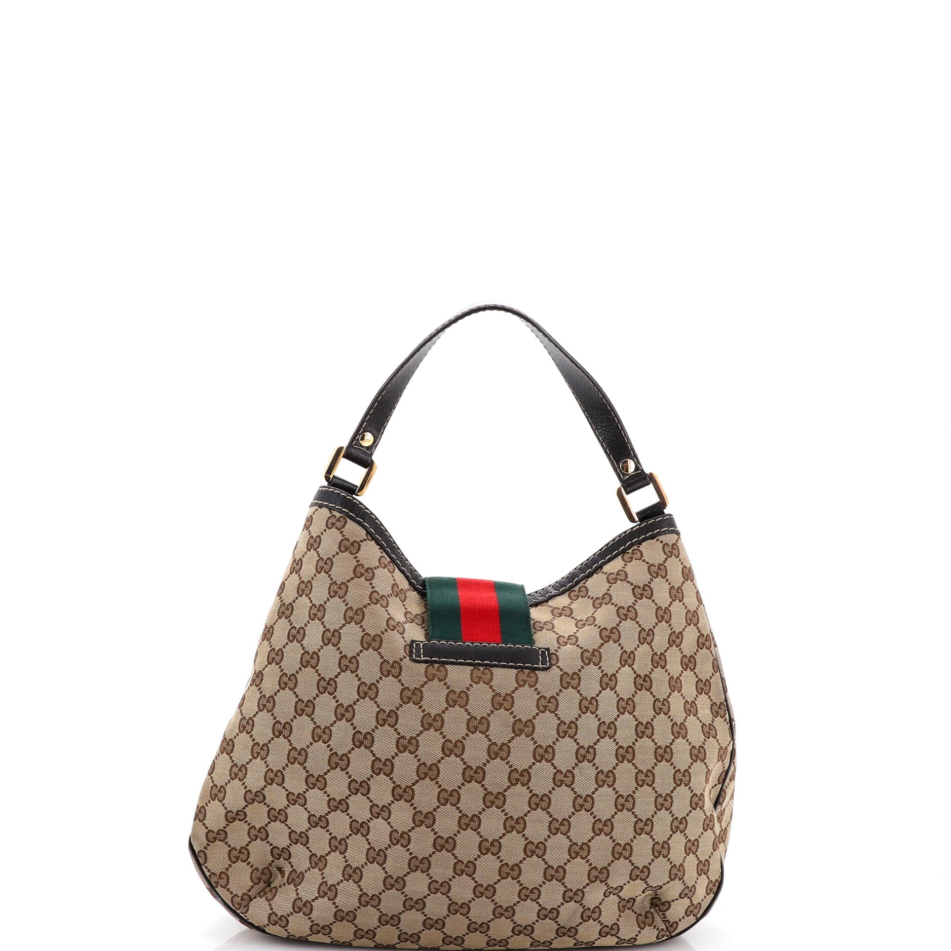 New Ladies Web Hobo GG Canvas Large - Image 3