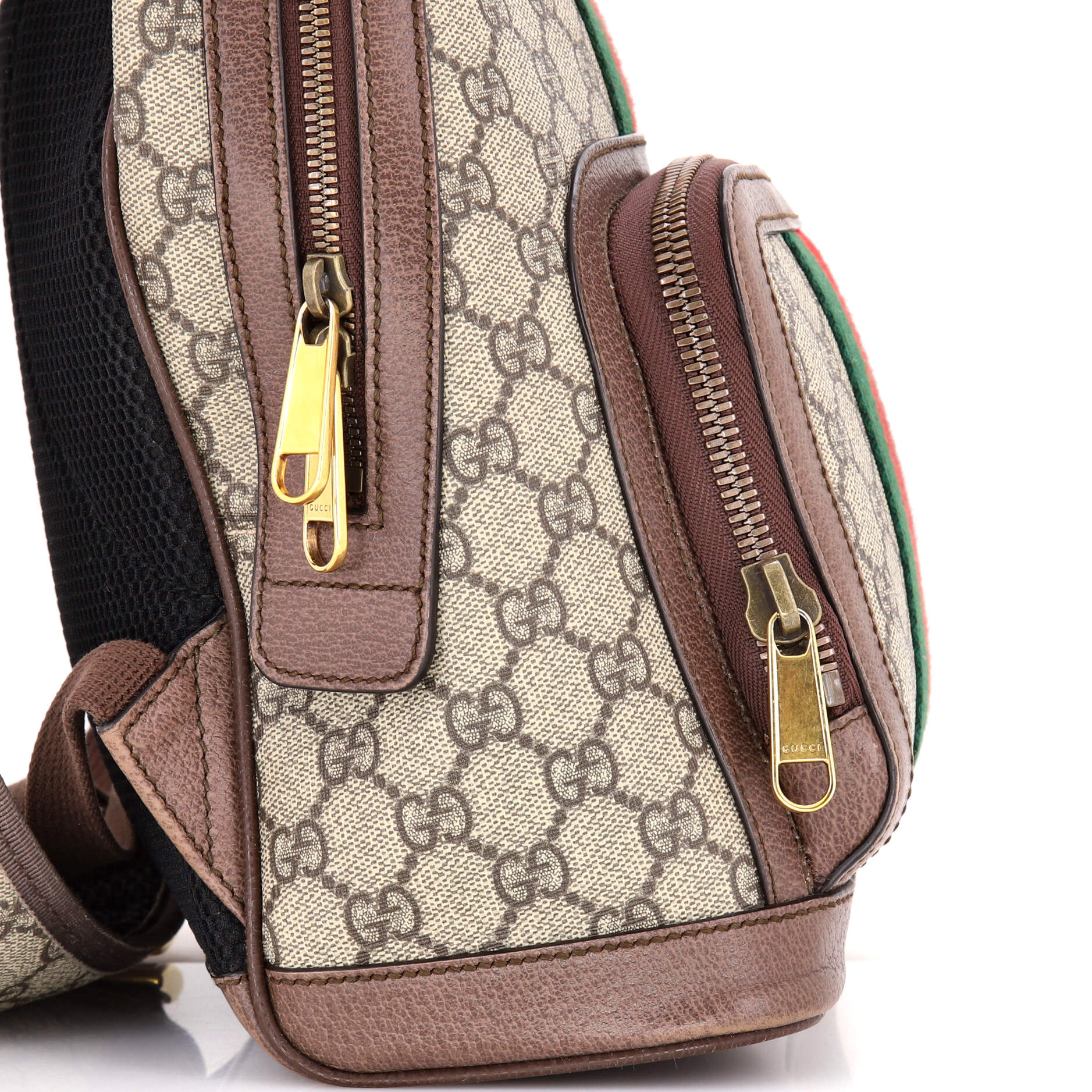 Ophidia Backpack GG Coated Canvas and Leather Small - Image 7