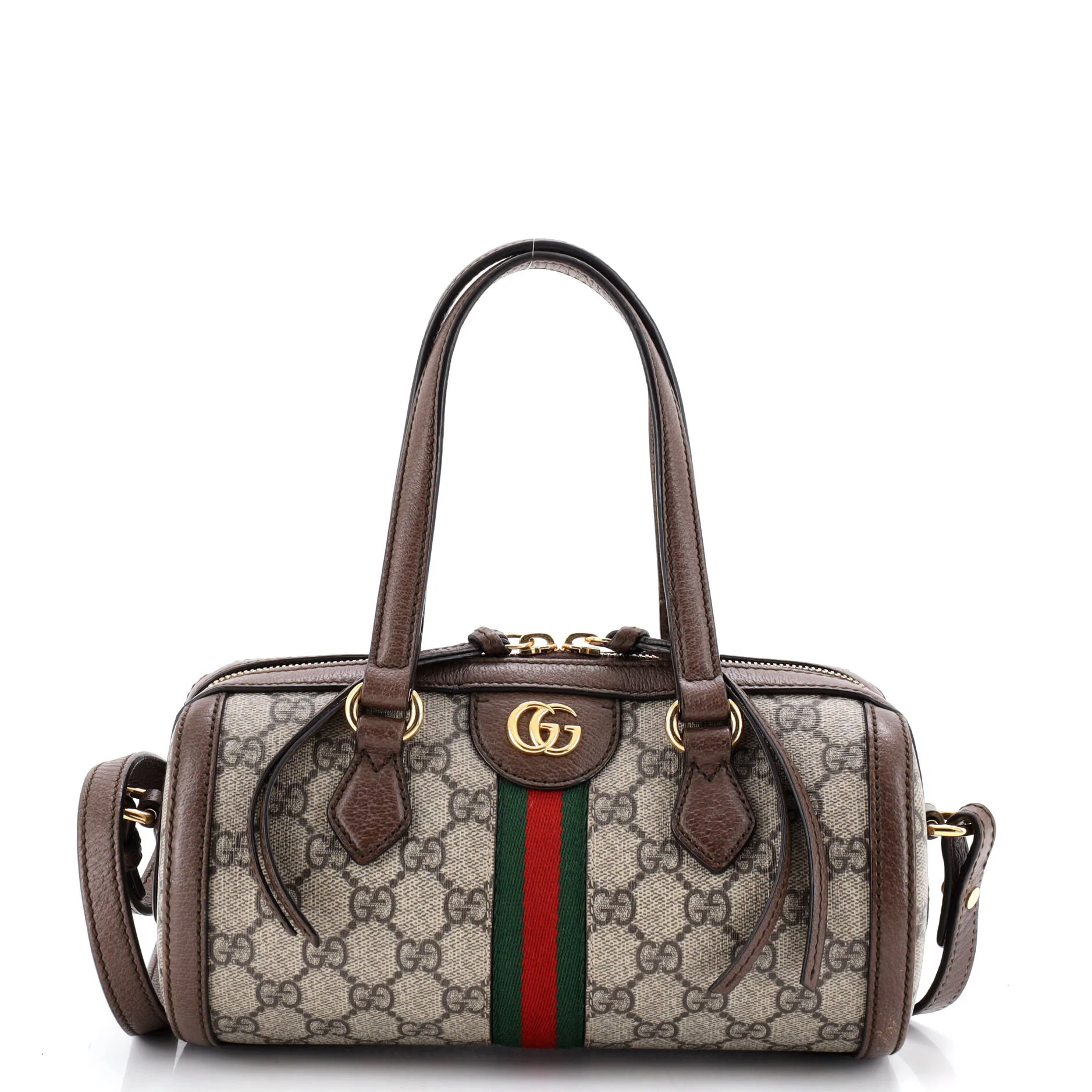 Ophidia Boston Bag GG Coated Canvas Small