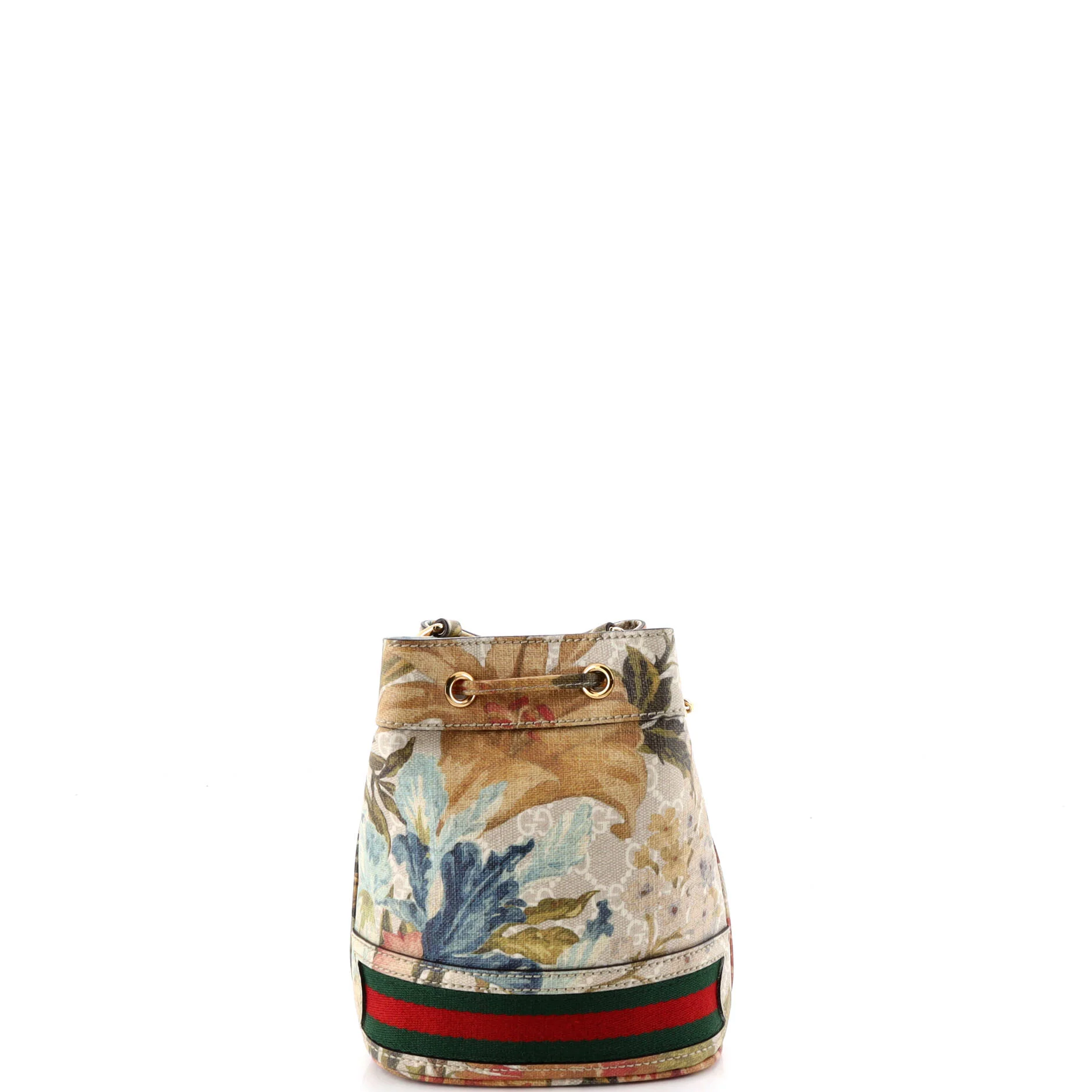 Ophidia Bucket Bag Water Flora GG Coated Canvas Mini - Image 3