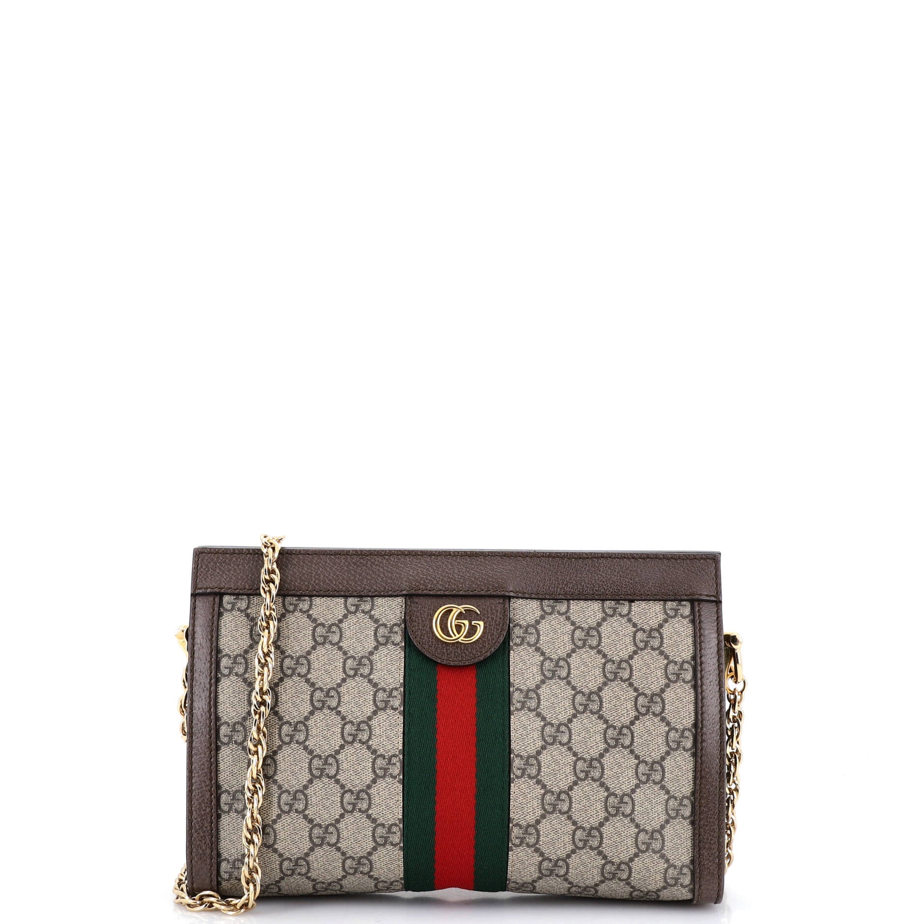 Ophidia Chain Shoulder Bag GG Coated Canvas Small