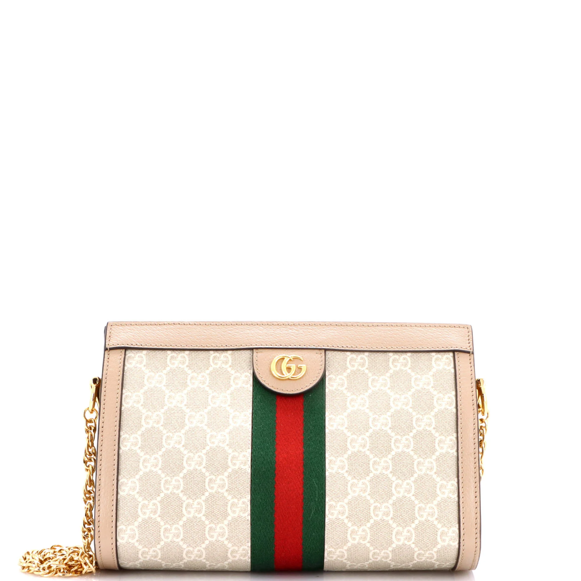 Ophidia Chain Shoulder Bag GG Coated Canvas Small