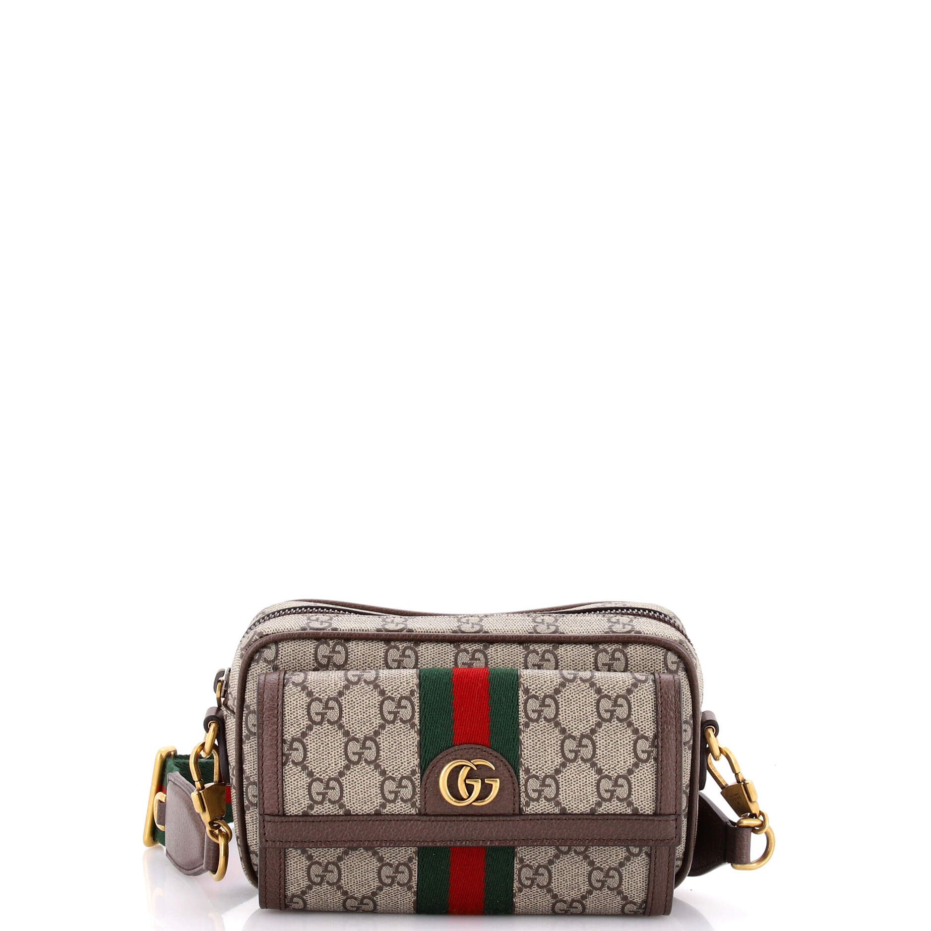 Ophidia Front Pocket Camera Bag GG Coated Canvas Mini