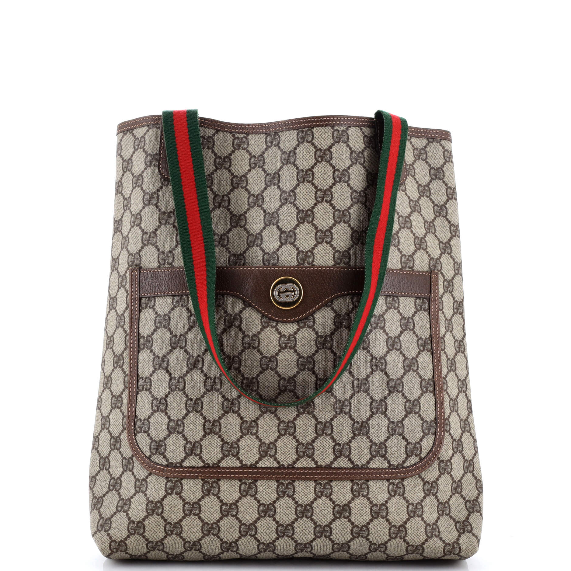 Ophidia Front Pocket Shopper Tote GG Coated Canvas Small
