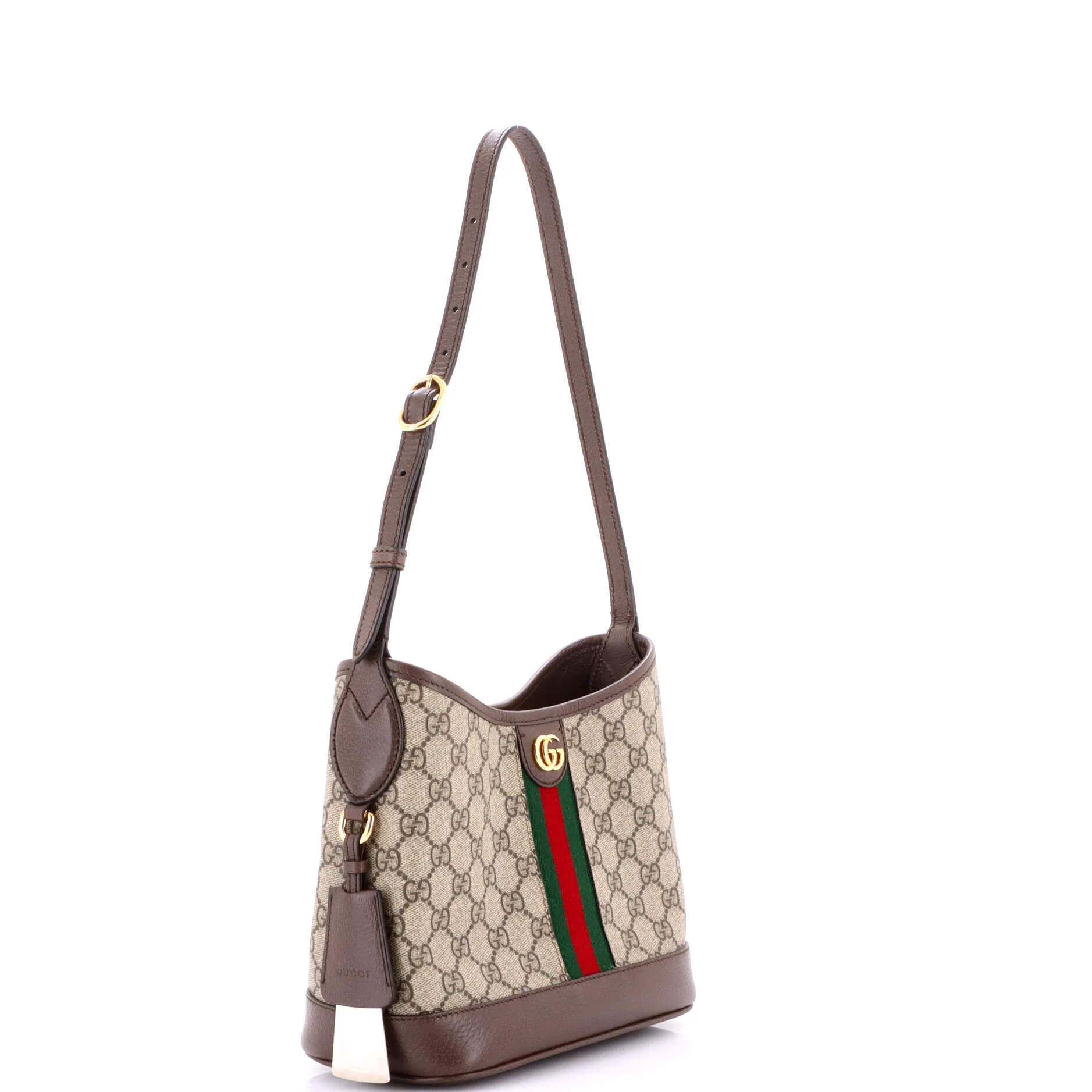 Ophidia Open Bucket Bag GG Coated Canvas with Leather Small - Image 2