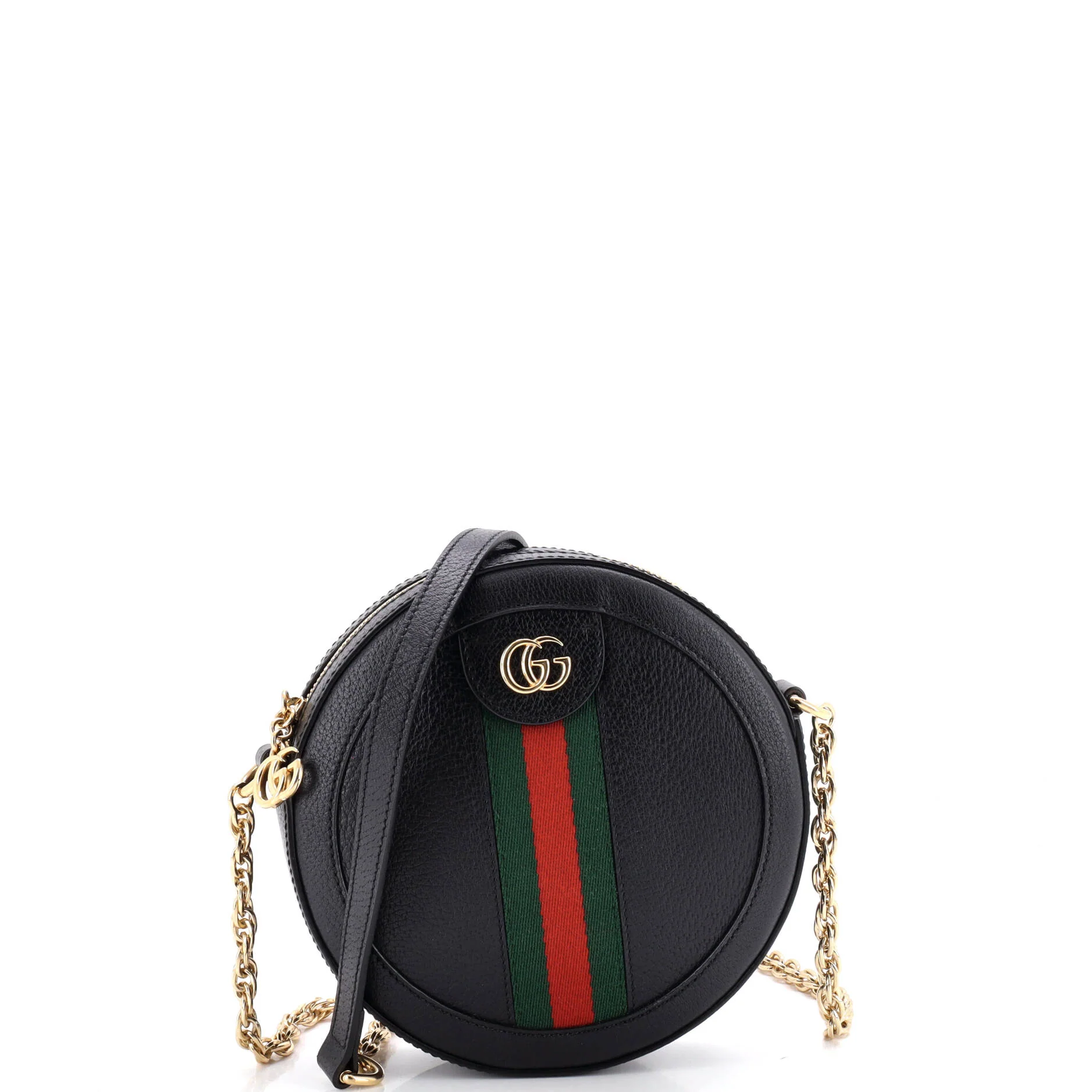 Ophidia Round Shoulder Bag Leather Mini