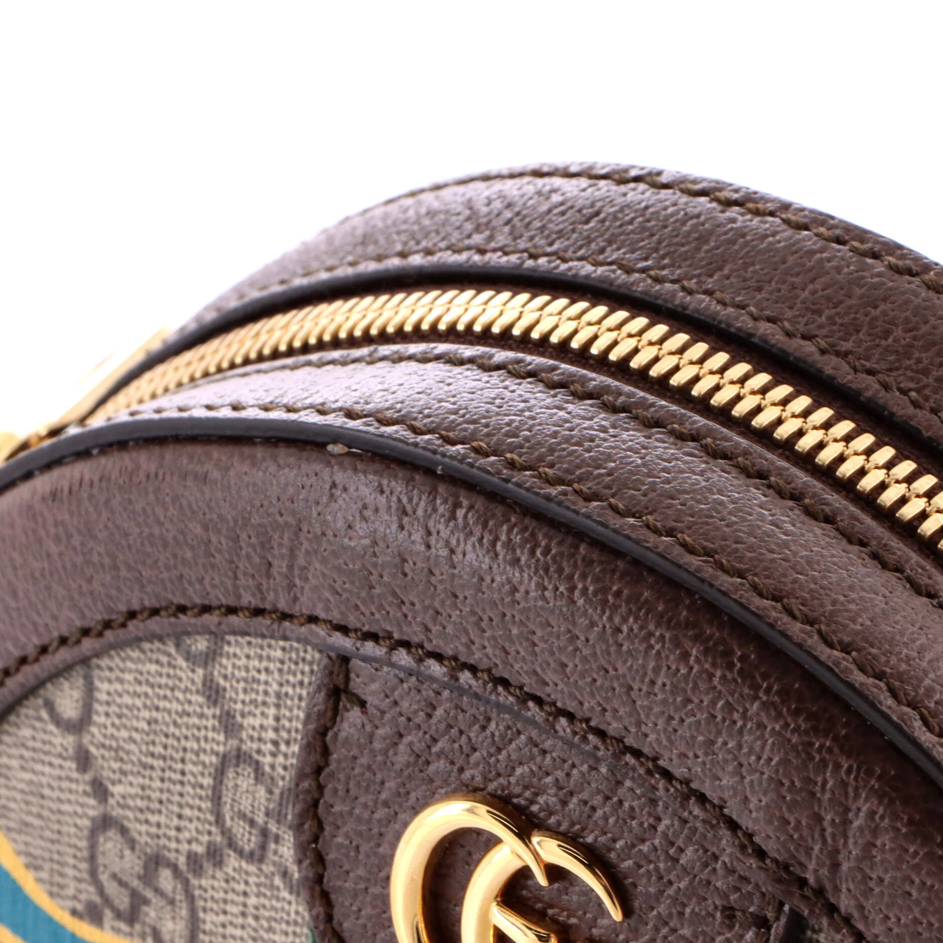 Ophidia Round Shoulder Bag Printed GG Coated Canvas Mini - Image 6