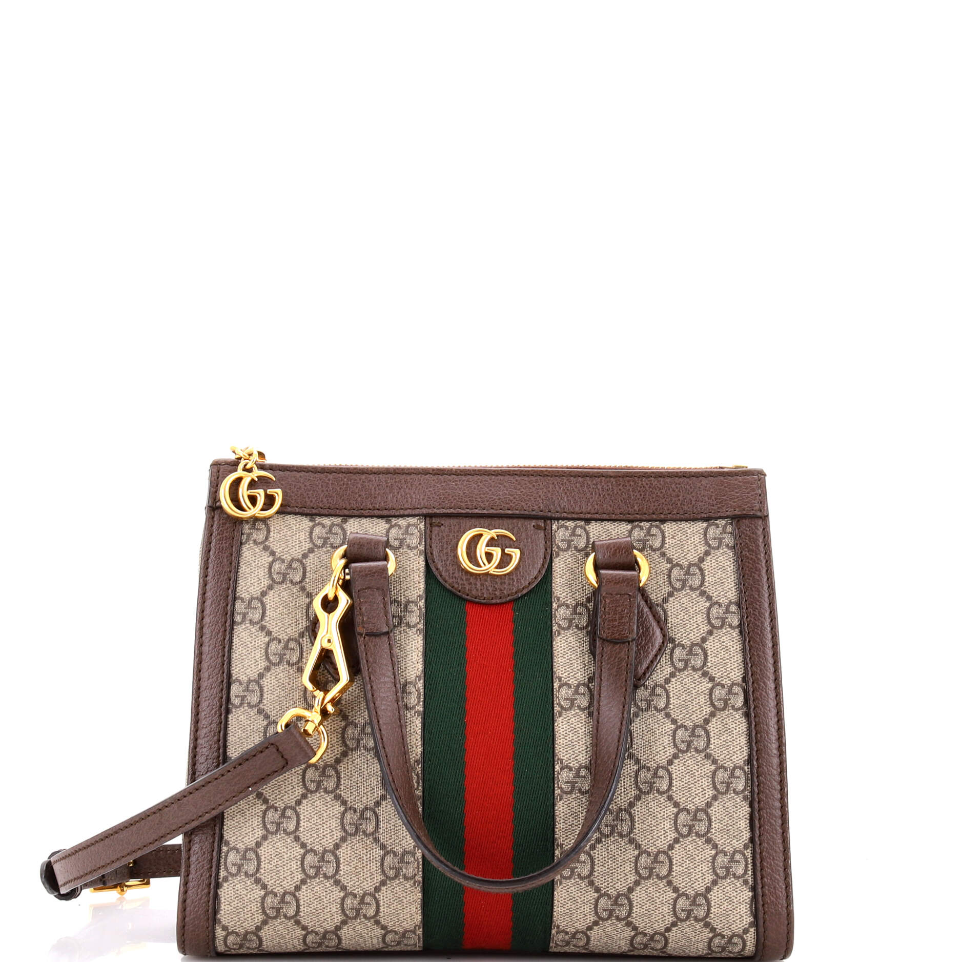 Ophidia Top Handle Tote GG Coated Canvas Small