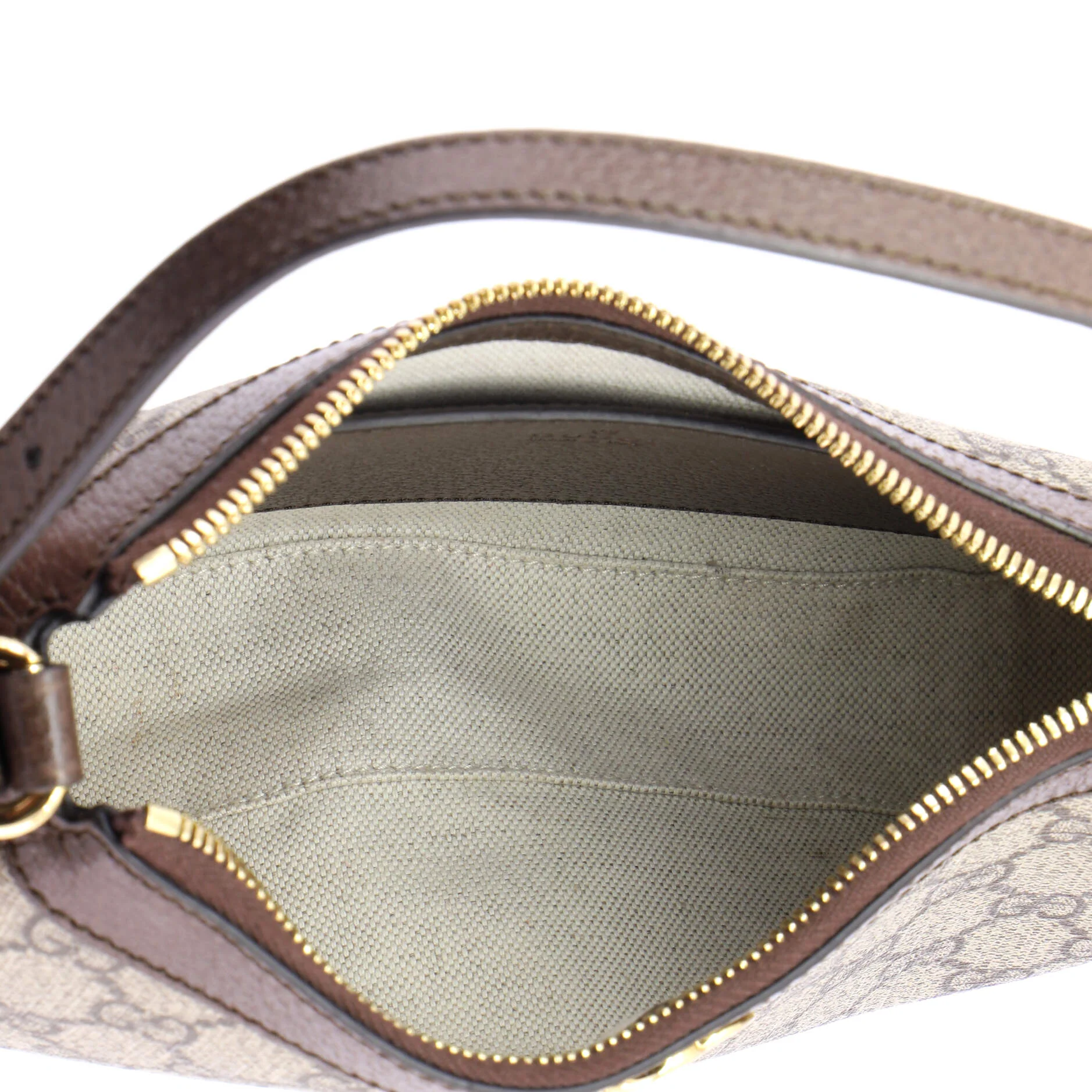 Ophidia Zip Pochette Shoulder Bag GG Coated Canvas with Leather Small - Image 5