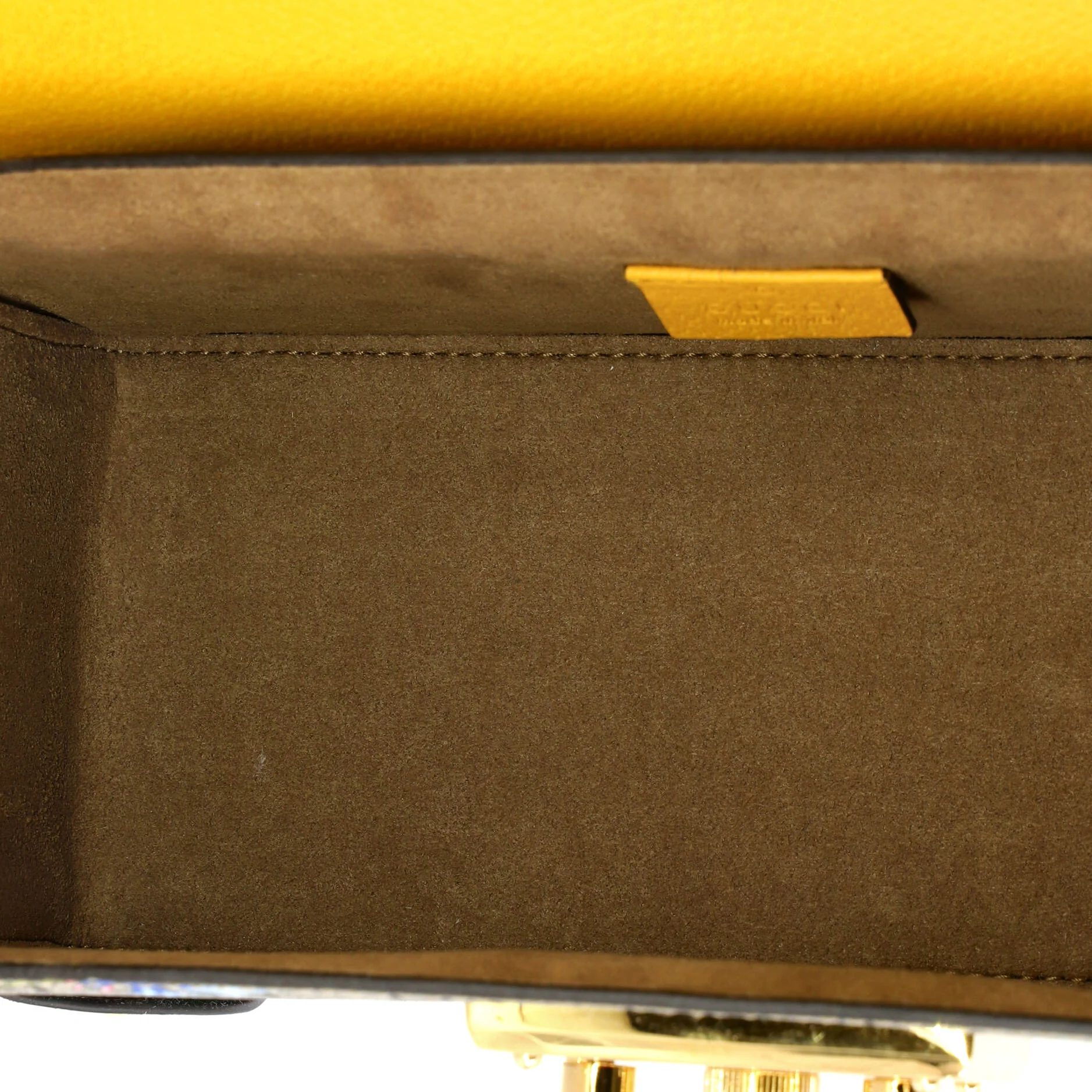 Padlock Bamboo Shoulder Bag Flora GG Coated Canvas Small - Image 5