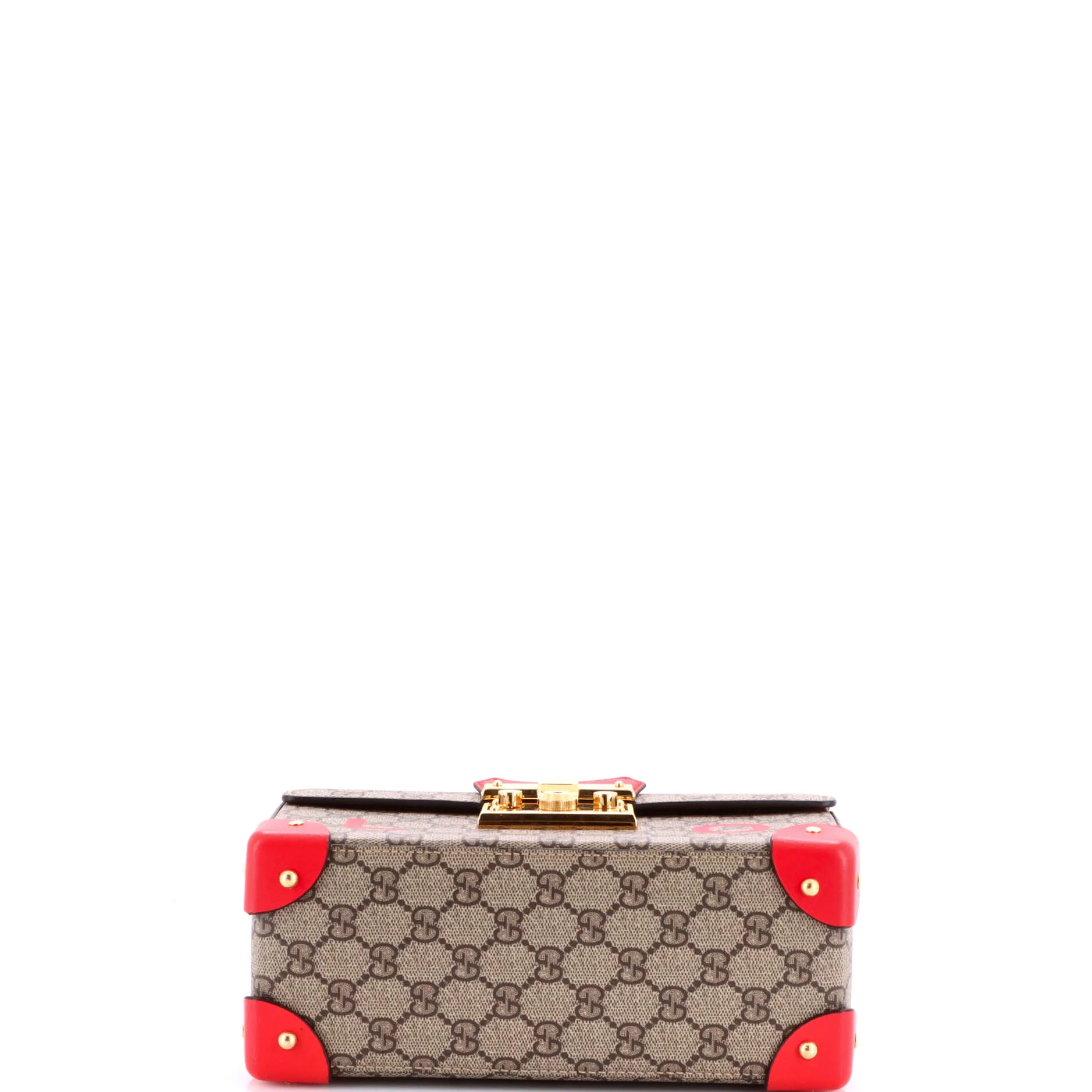 Padlock Bamboo Shoulder Bag Printed GG Coated Canvas Small - Image 4