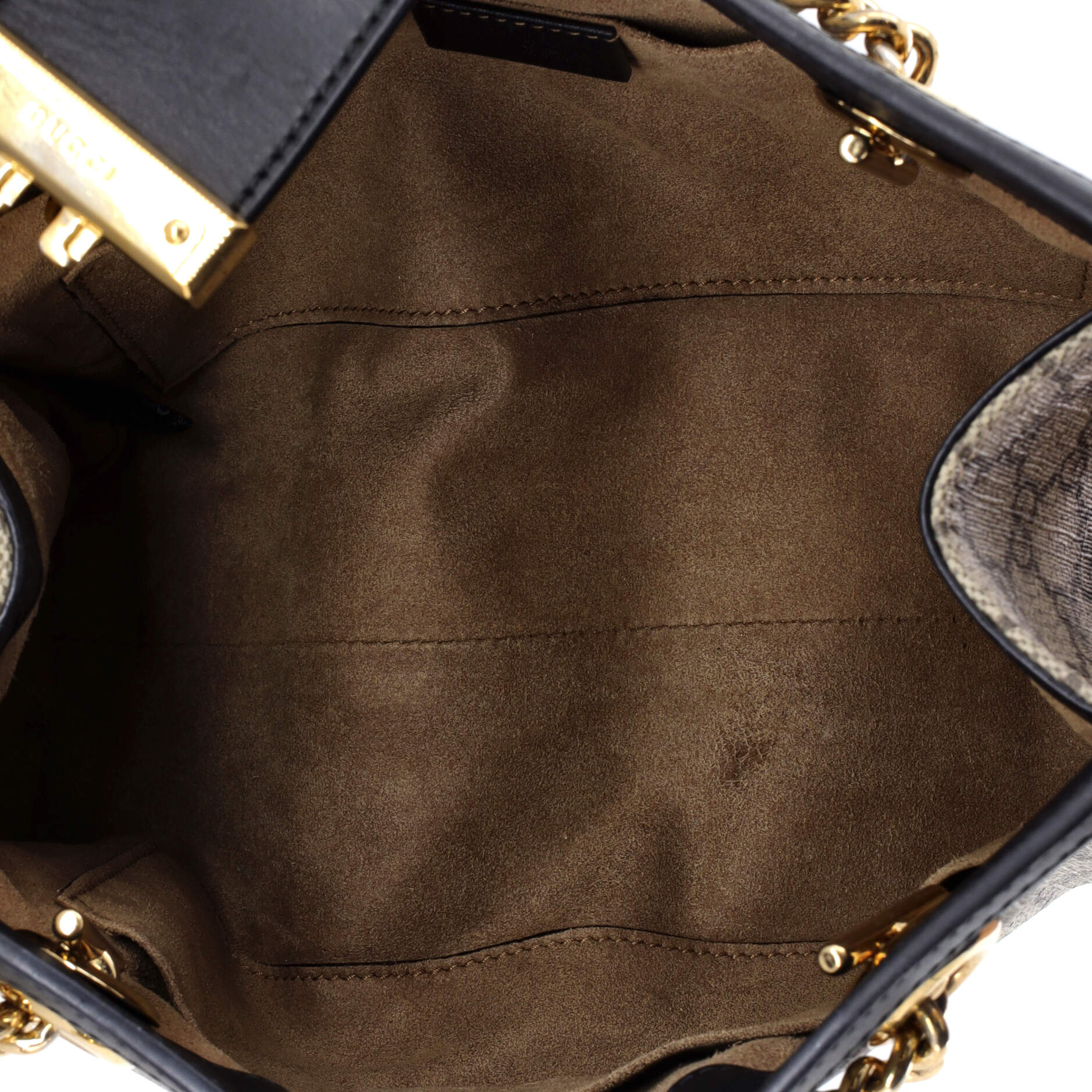 Padlock Chain Tote GG Coated Canvas with Leather Small - Image 5