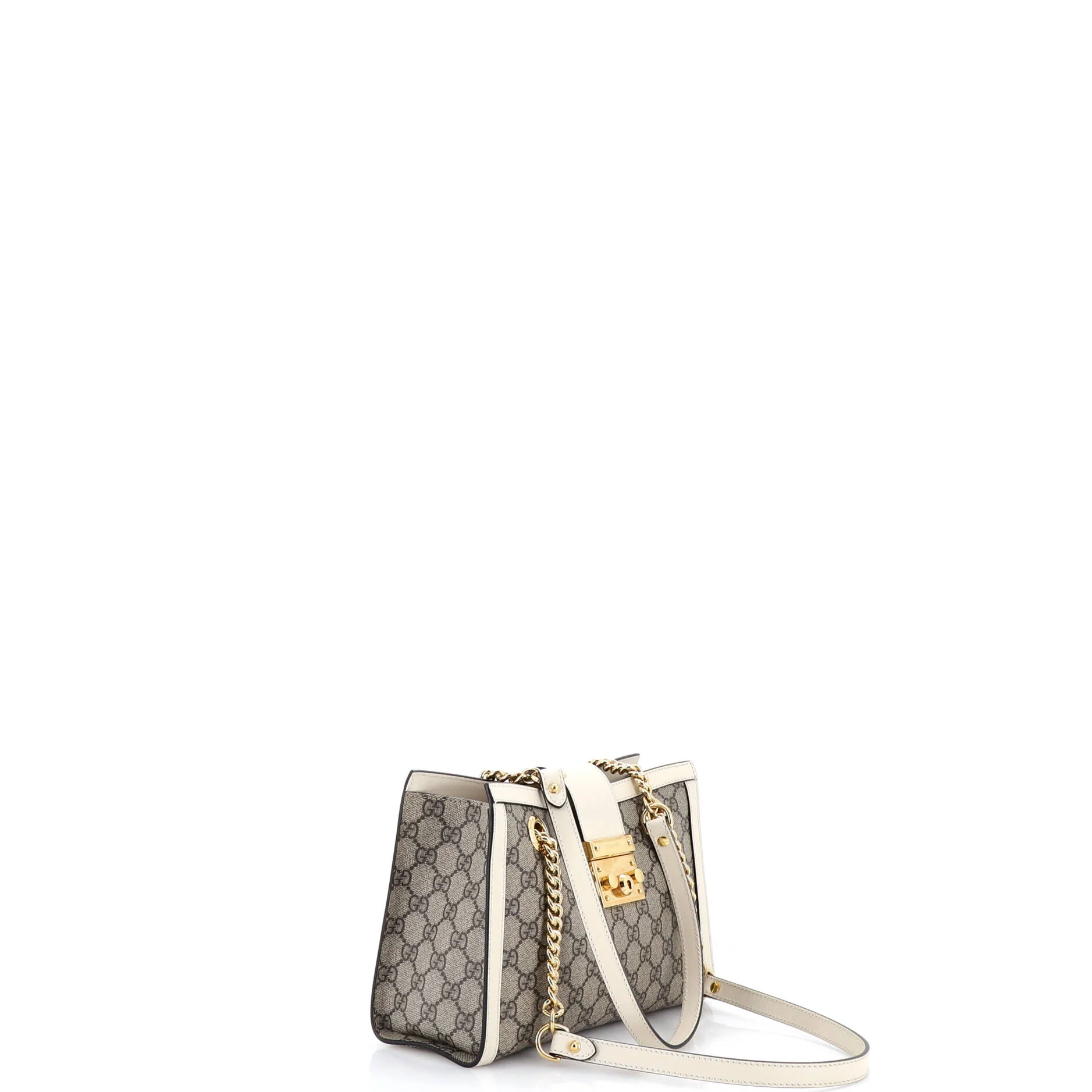 Padlock Chain Tote GG Coated Canvas with Leather Small - Image 2