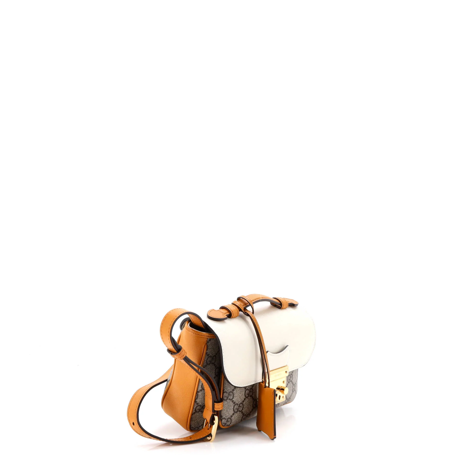 Padlock Front Pocket Flap Shoulder Bag GG Coated Canvas and Leather Mini - Image 2