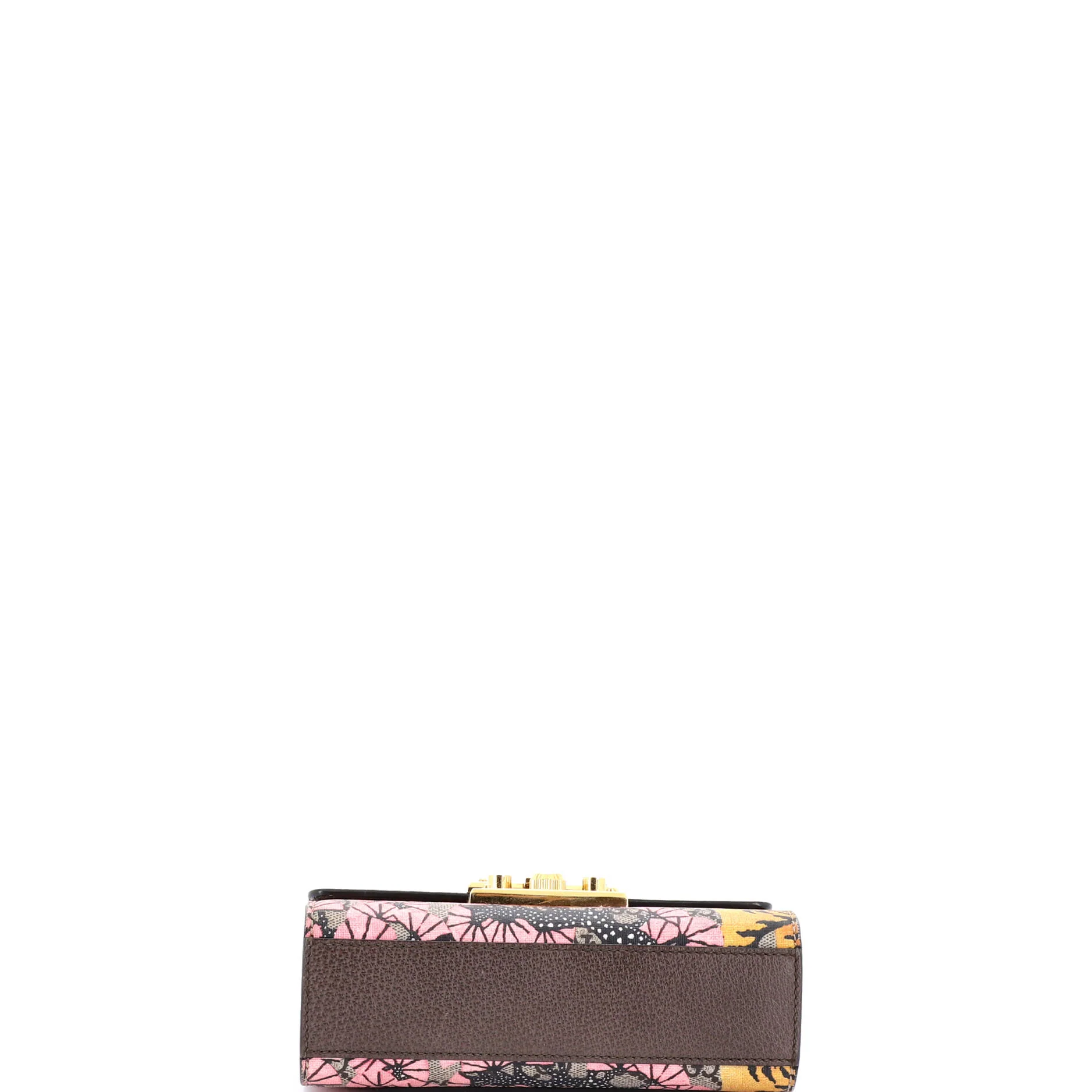 Padlock Shoulder Bag Bengal Print GG Coated Canvas Small - Image 4