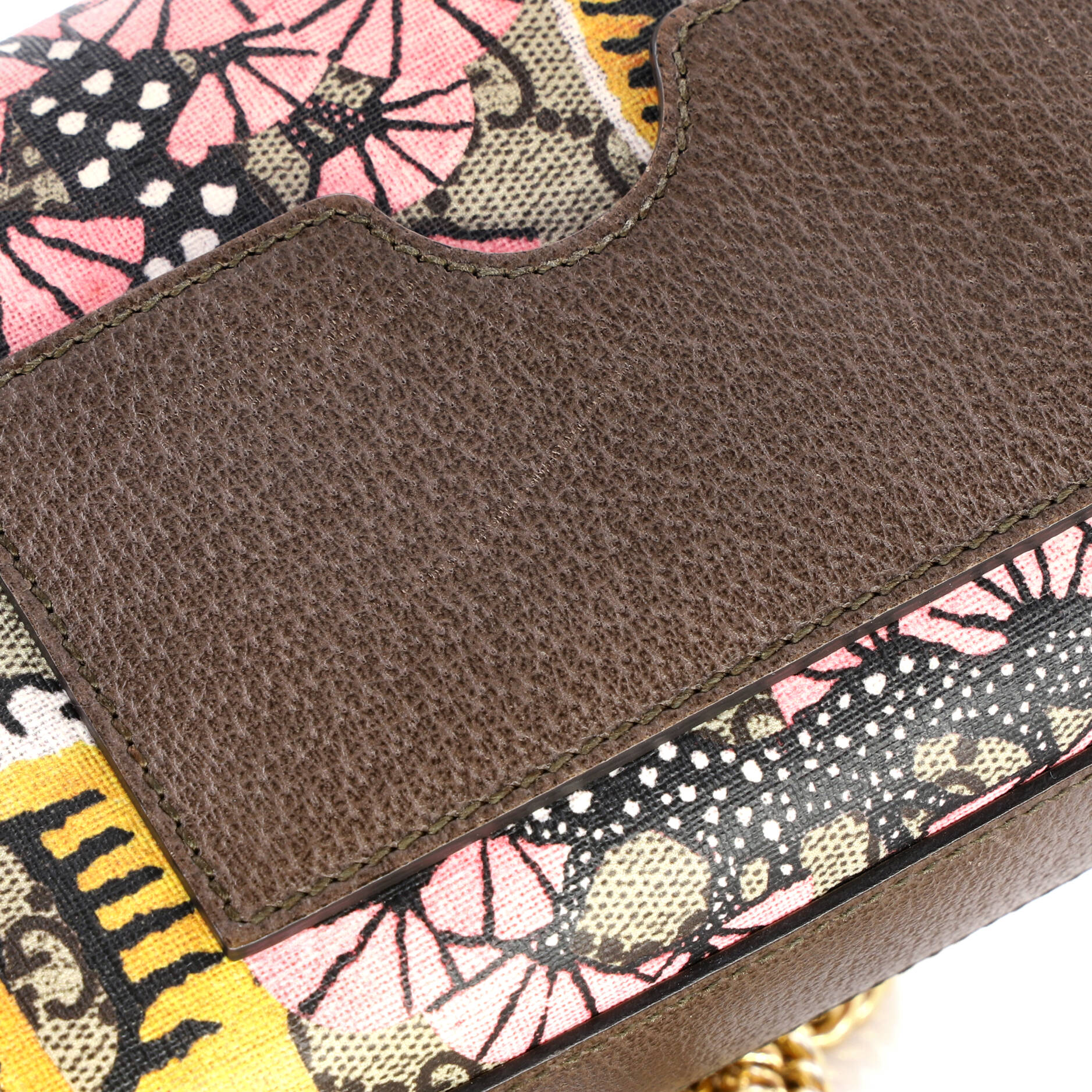 Padlock Shoulder Bag Bengal Print GG Coated Canvas Small - Image 8