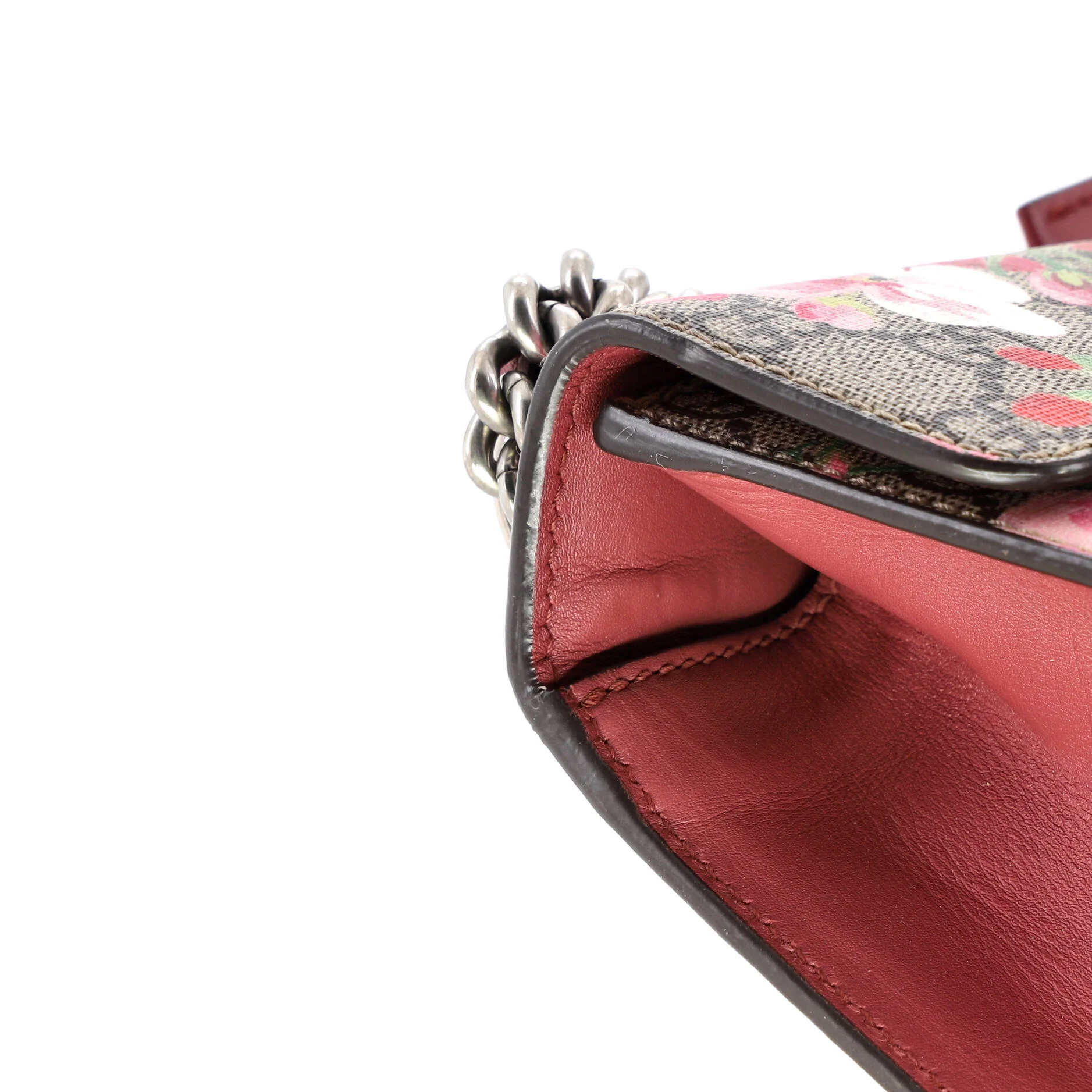 Padlock Shoulder Bag Blooms Print GG Coated Canvas Small - Image 7