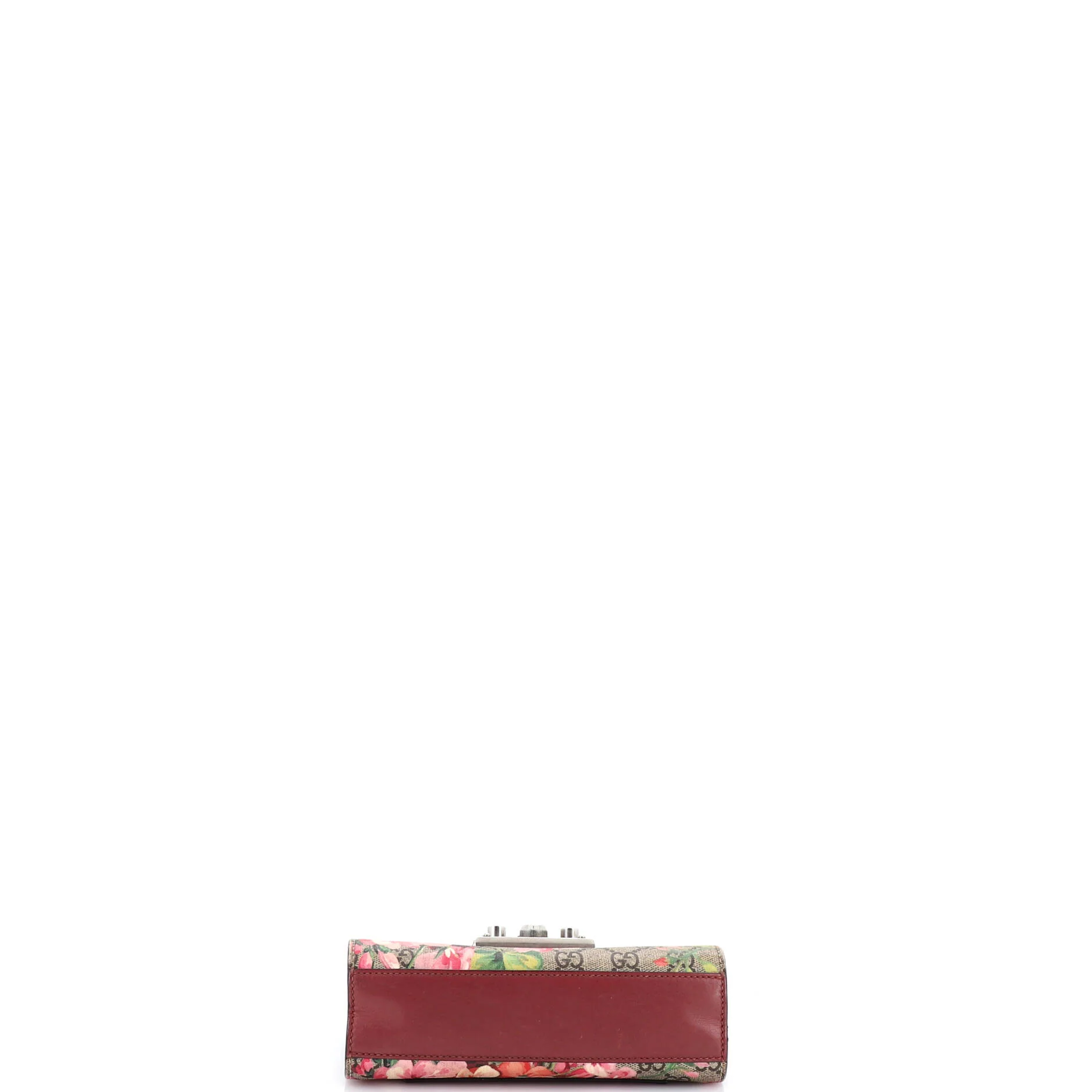 Padlock Shoulder Bag Blooms Print GG Coated Canvas Small - Image 4