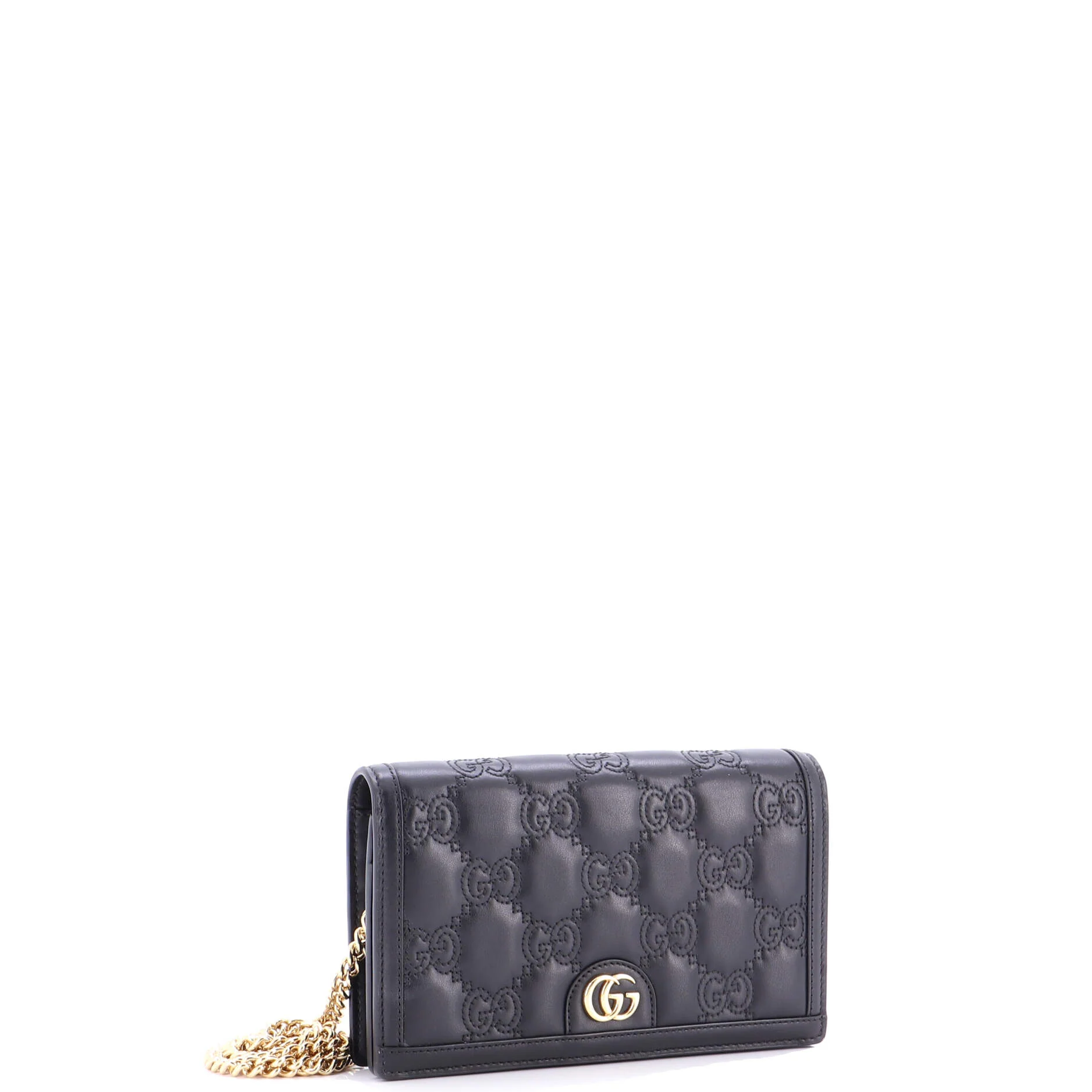 Petite GG Marmont Chain Wallet GG Matelasse Leather Mini - Image 2