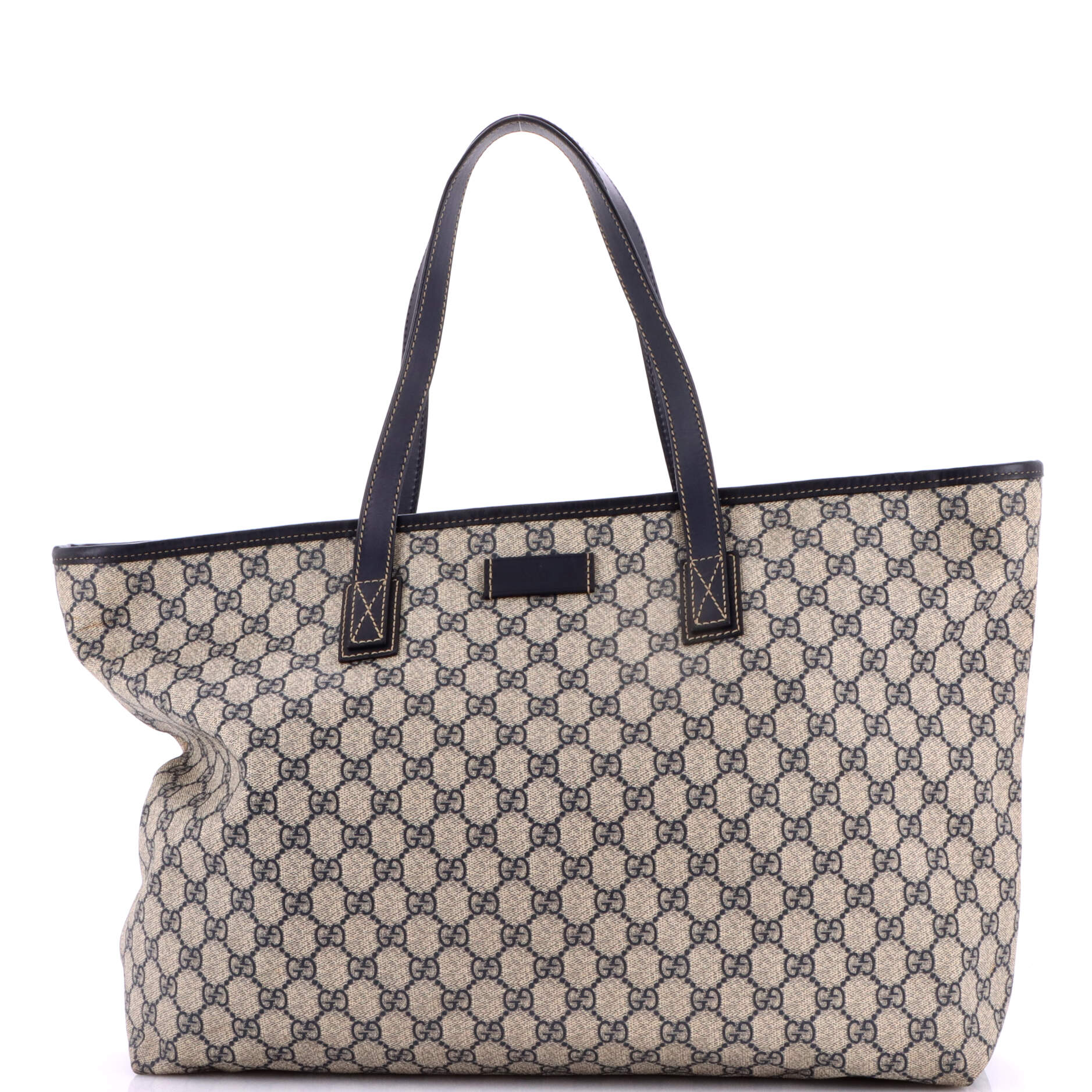 Plus Tote GG Coated Canvas with Leather Large