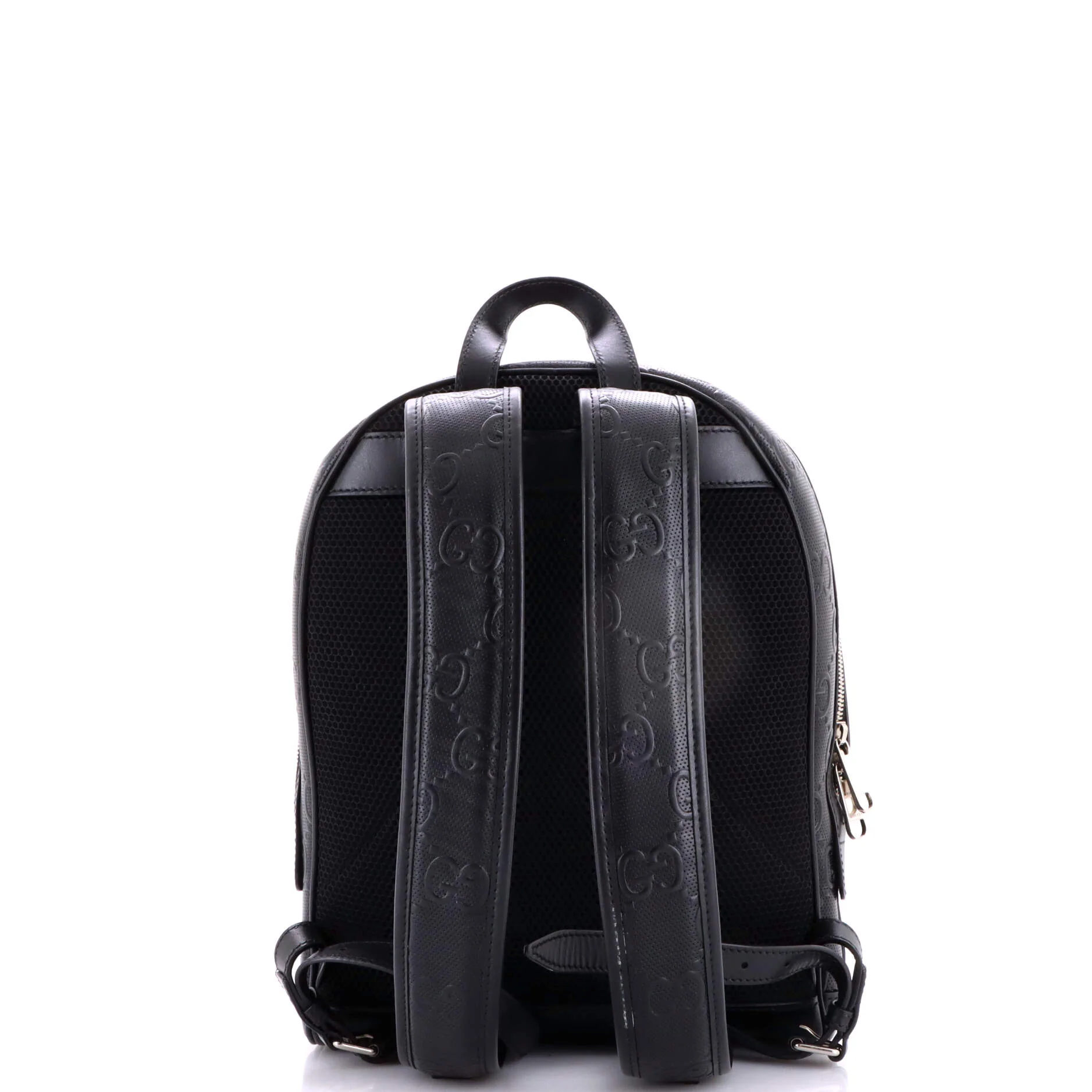 Pocket Backpack GG Embossed Perforated Leather Large - Image 3
