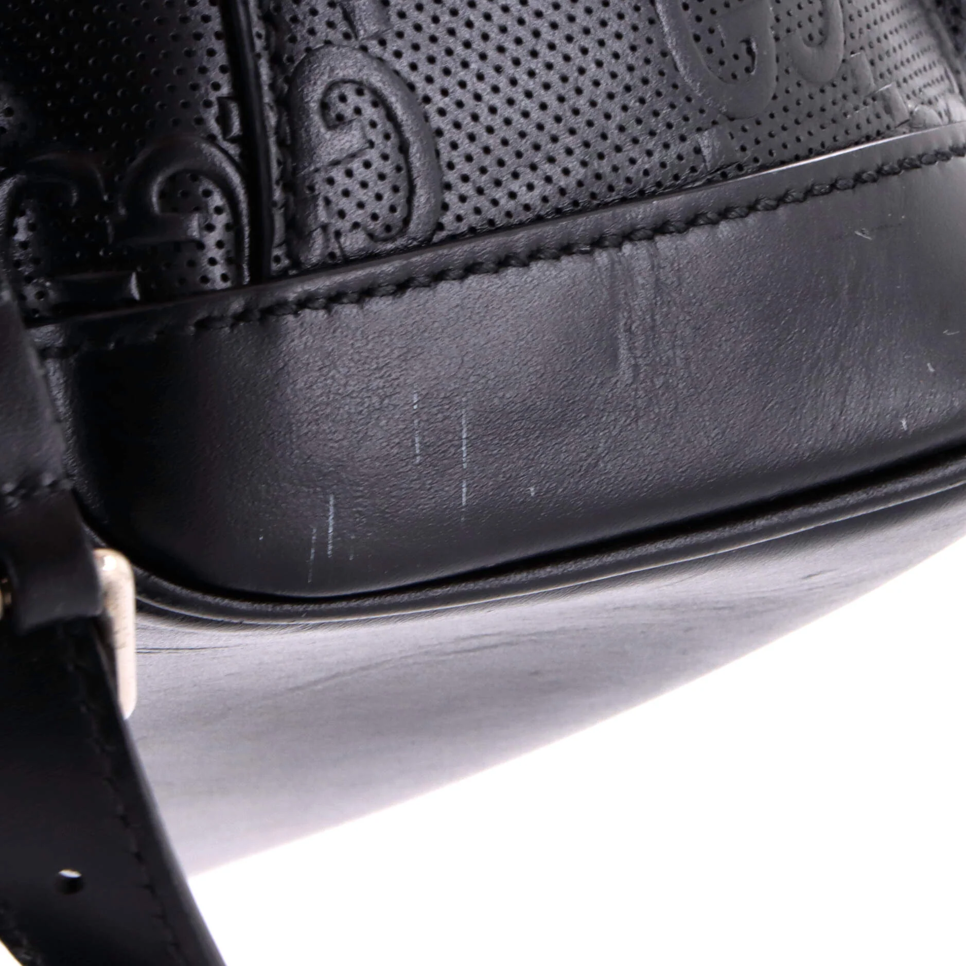Pocket Backpack GG Embossed Perforated Leather Large - Image 6