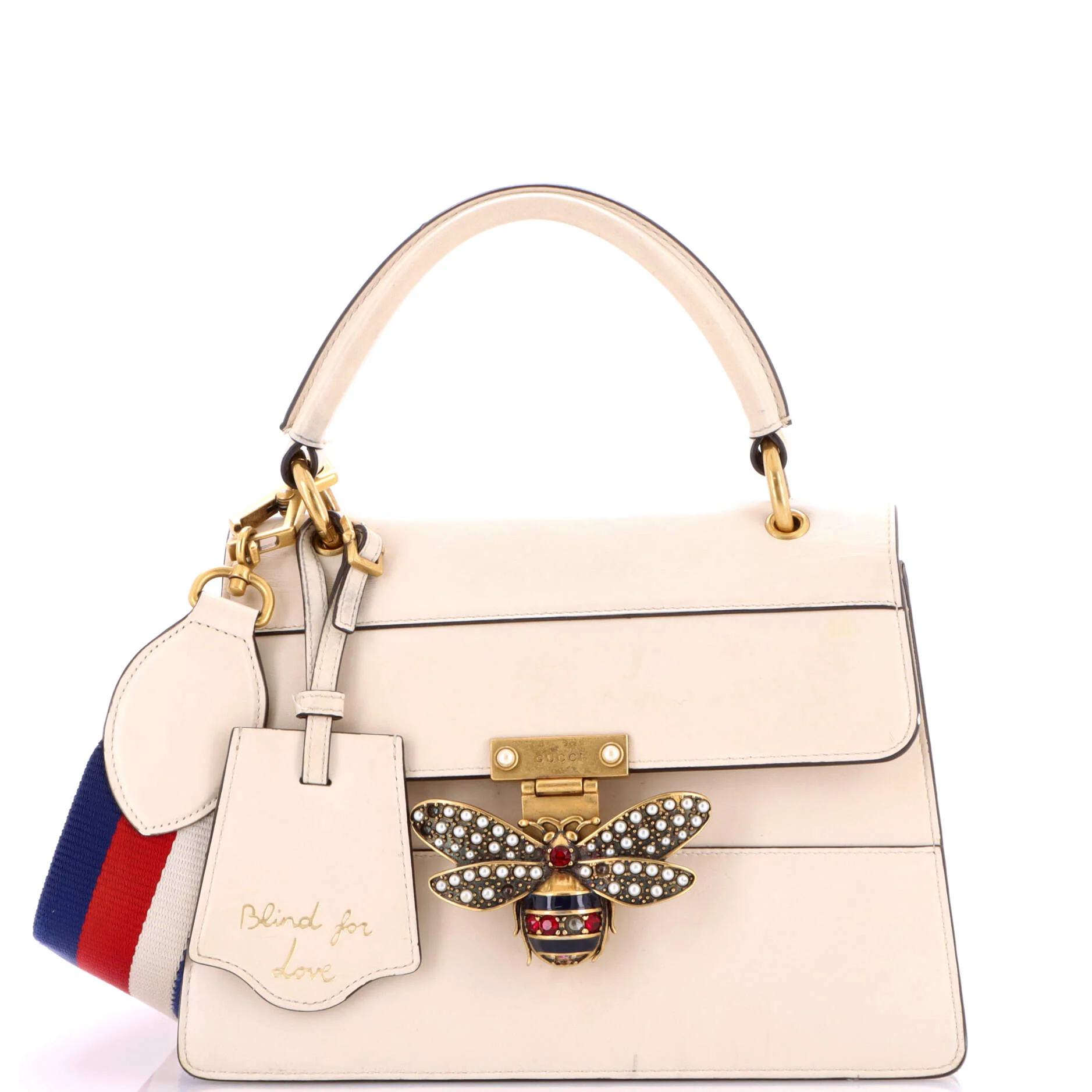 Queen Margaret Top Handle Bag Colorblock Leather Small