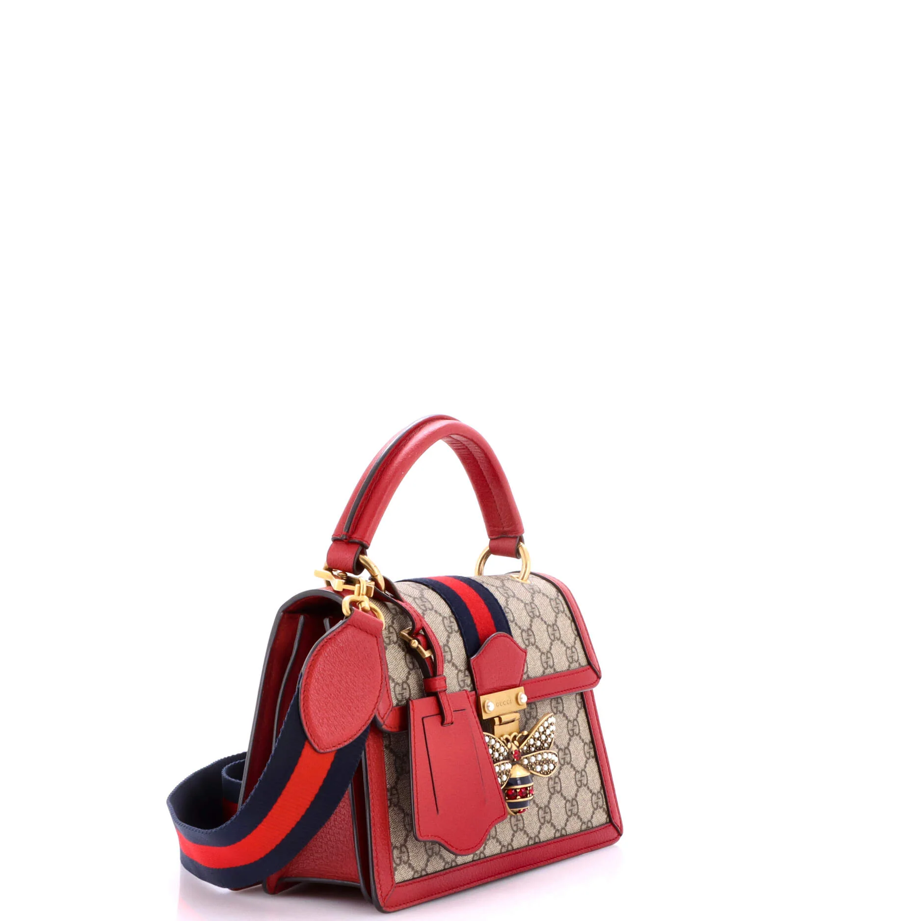 Queen Margaret Top Handle Bag GG Coated Canvas with Leather Small - Image 2