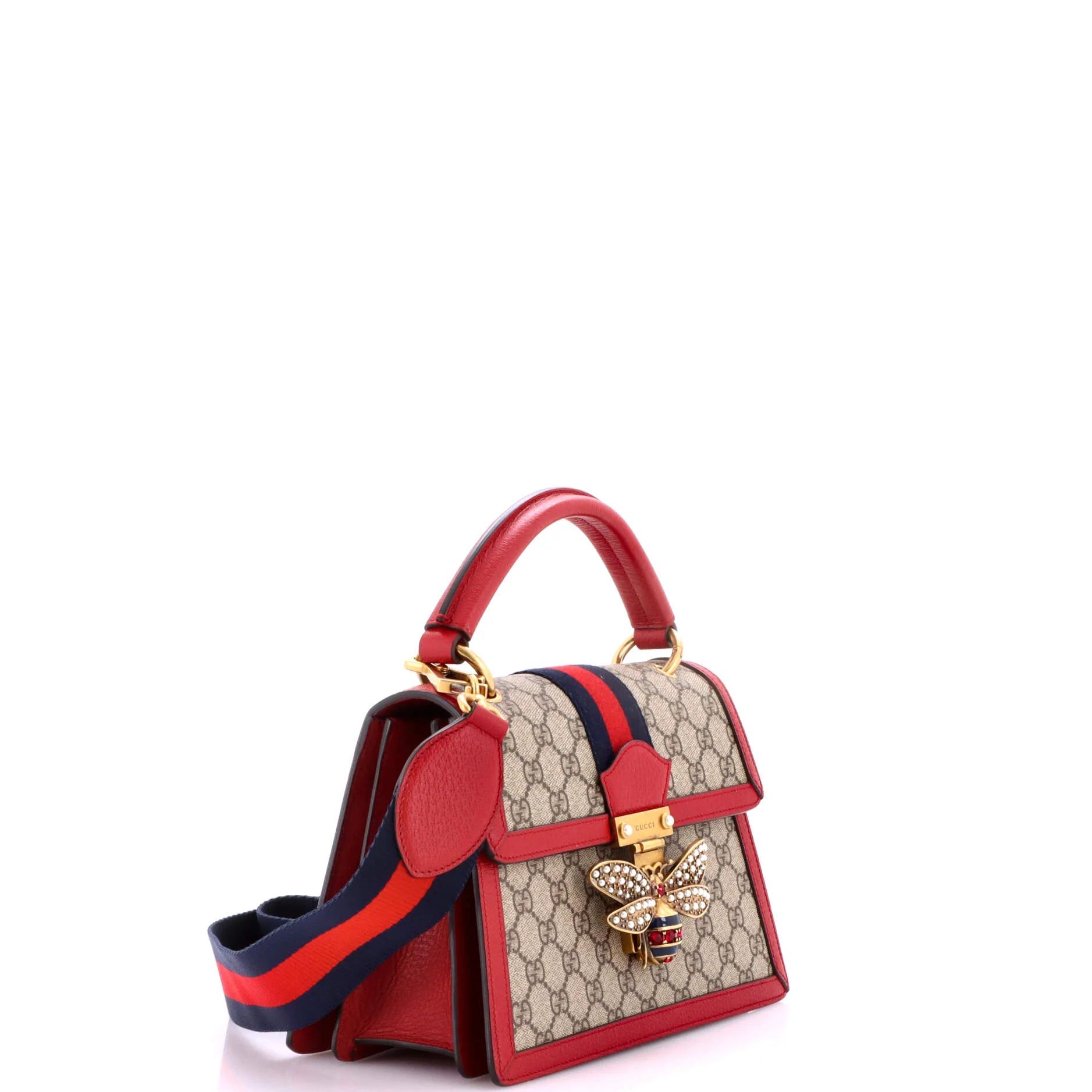 Queen Margaret Top Handle Bag GG Coated Canvas with Leather Small - Image 2