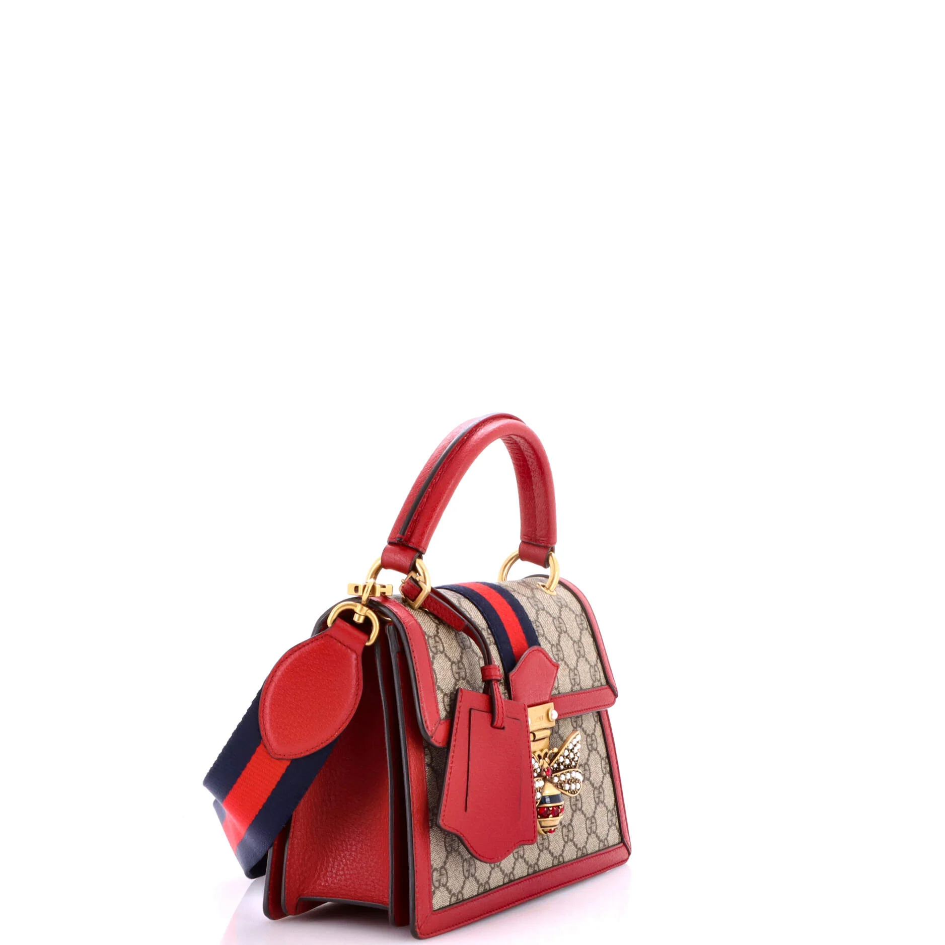 Queen Margaret Top Handle Bag GG Coated Canvas with Leather Small - Image 2