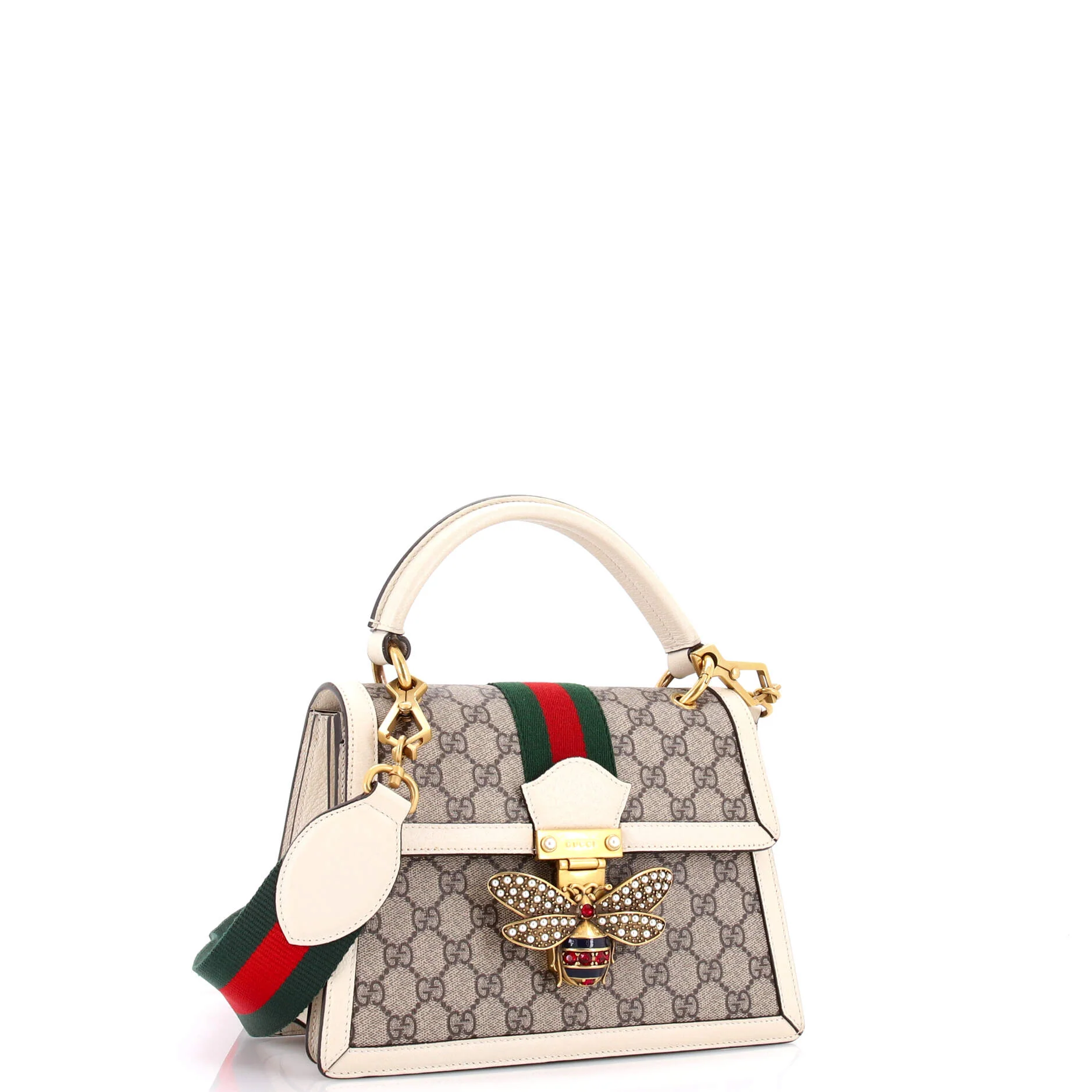 Queen Margaret Top Handle Bag GG Coated Canvas with Leather Small - Image 2