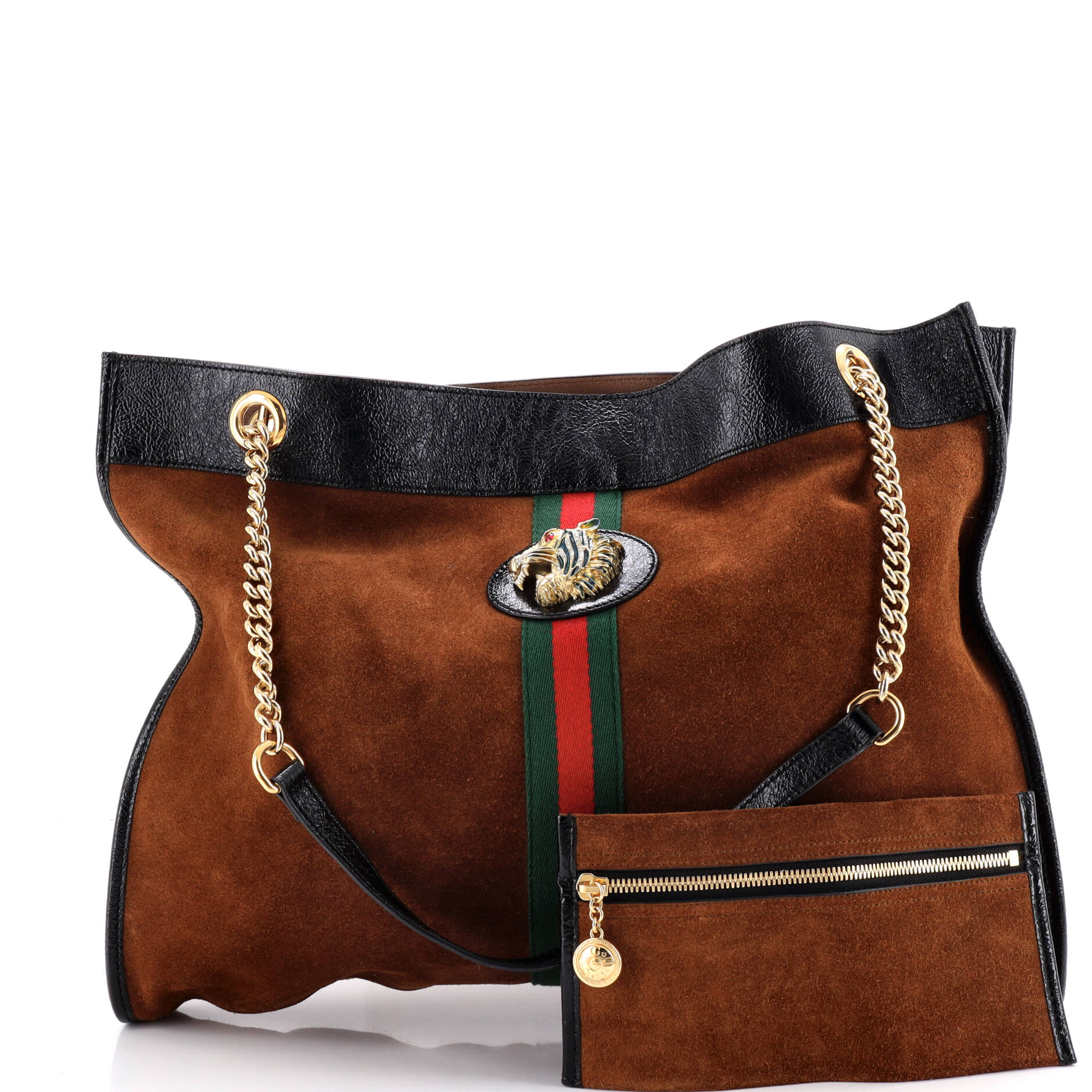 Rajah Chain Tote Suede Large - Image 2